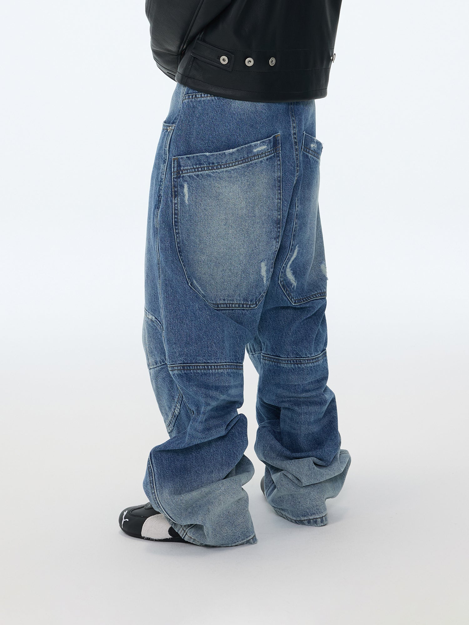 Jeans larghi blu