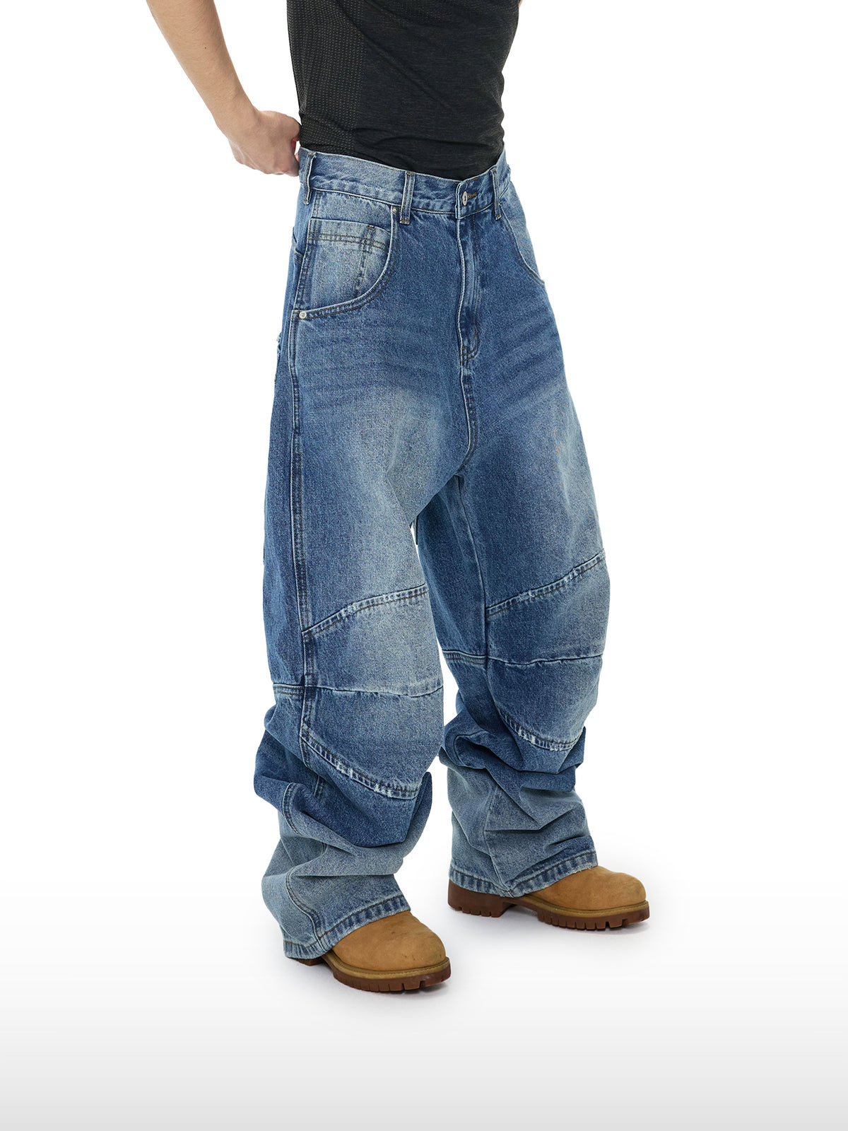 Jeans larghi blu