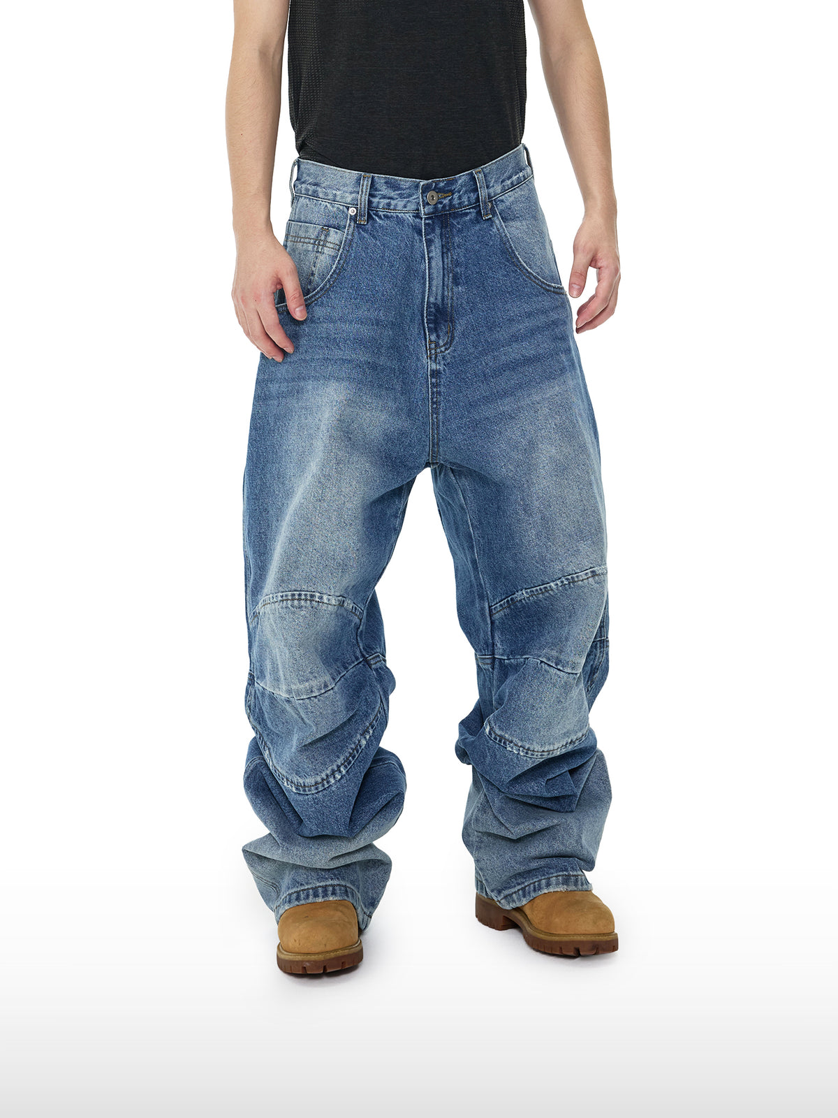 Jeans larghi blu
