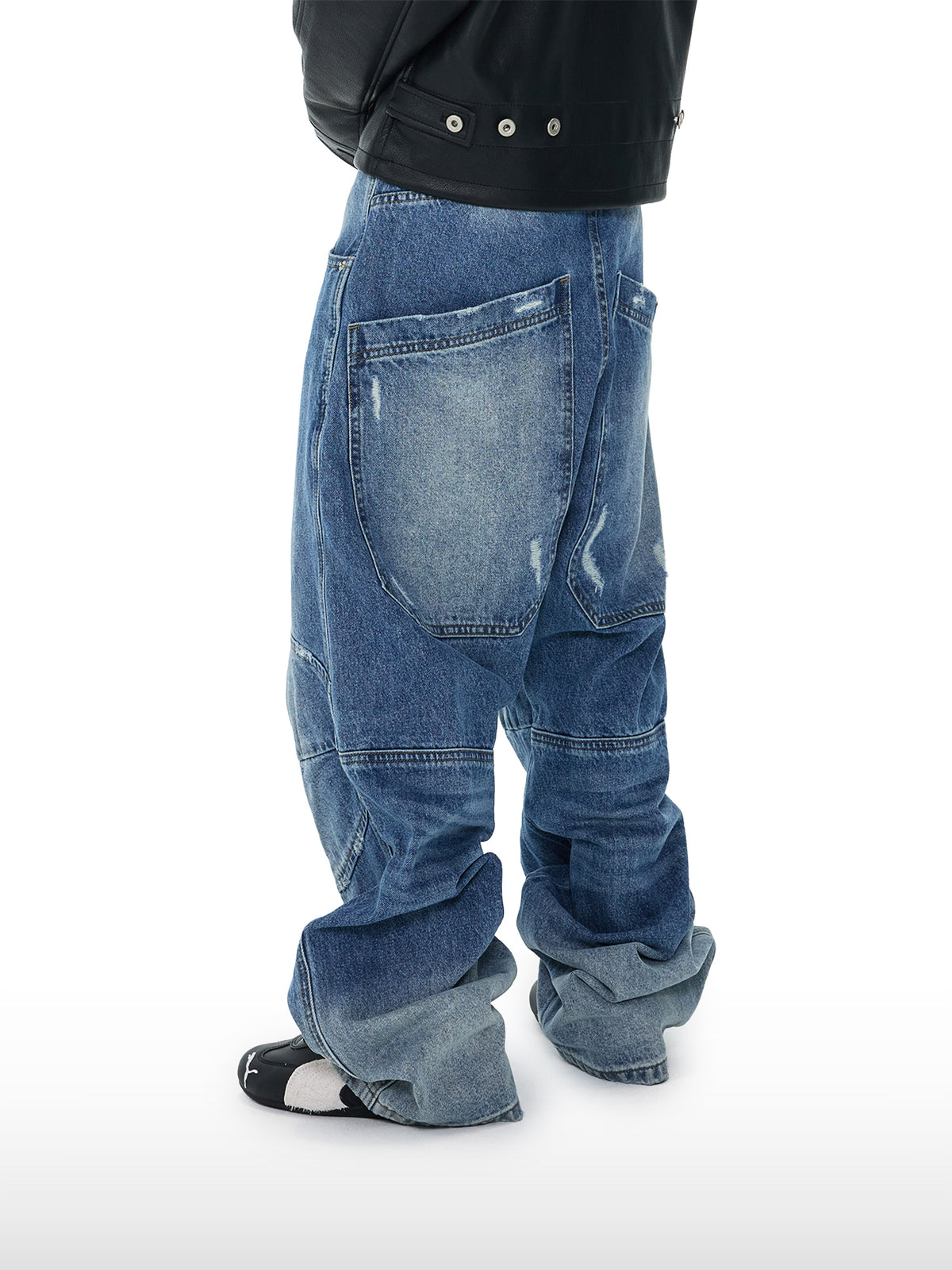 Jeans larghi blu