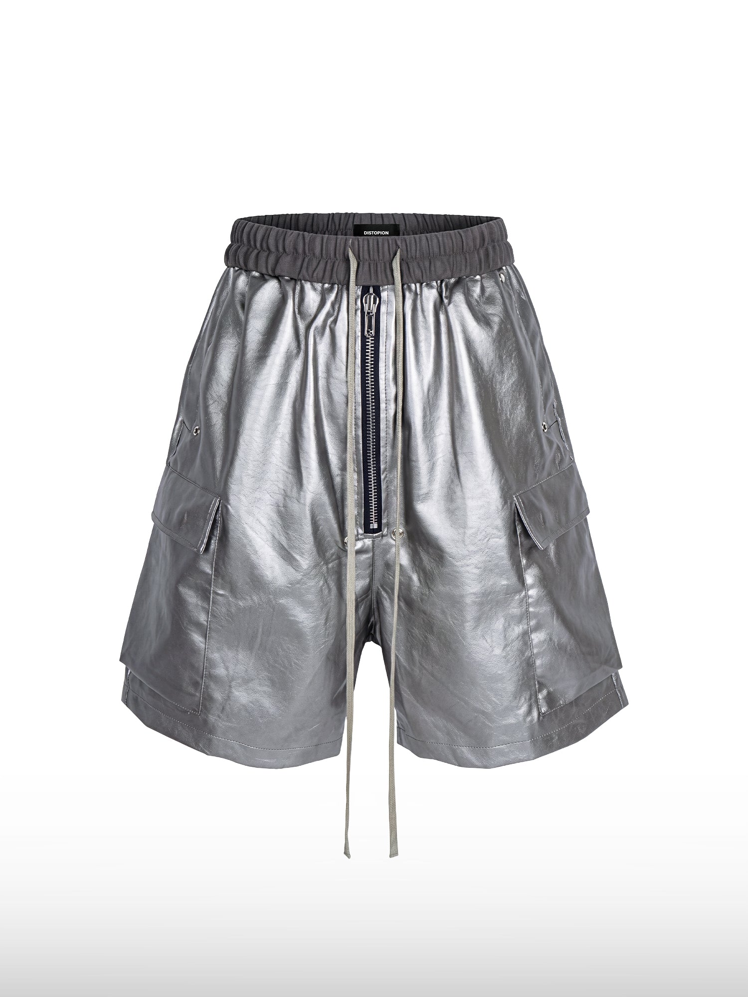 Pantaloncini Cargo con Cerniera Spalmata