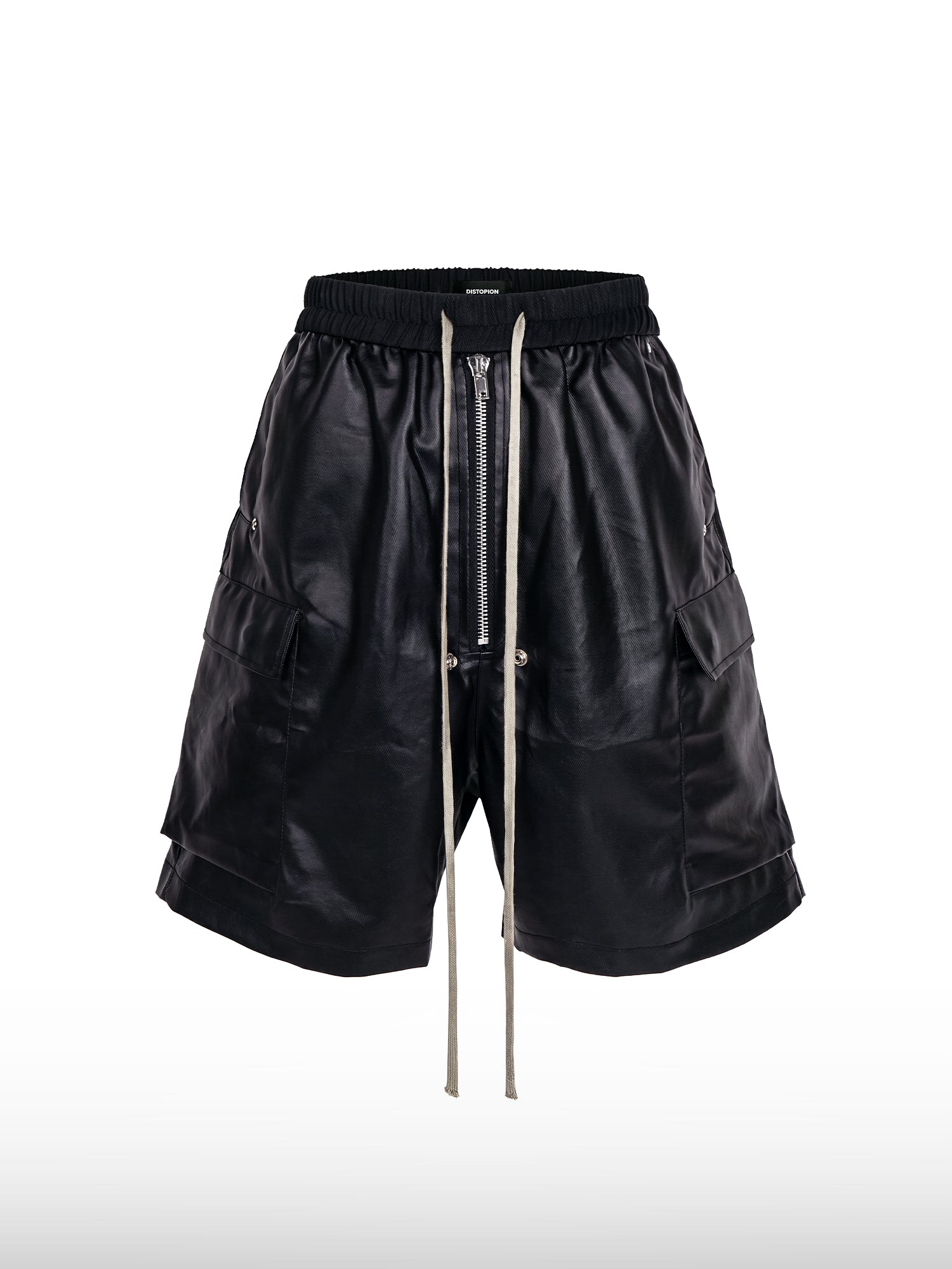 Pantaloncini Cargo con Cerniera Spalmata