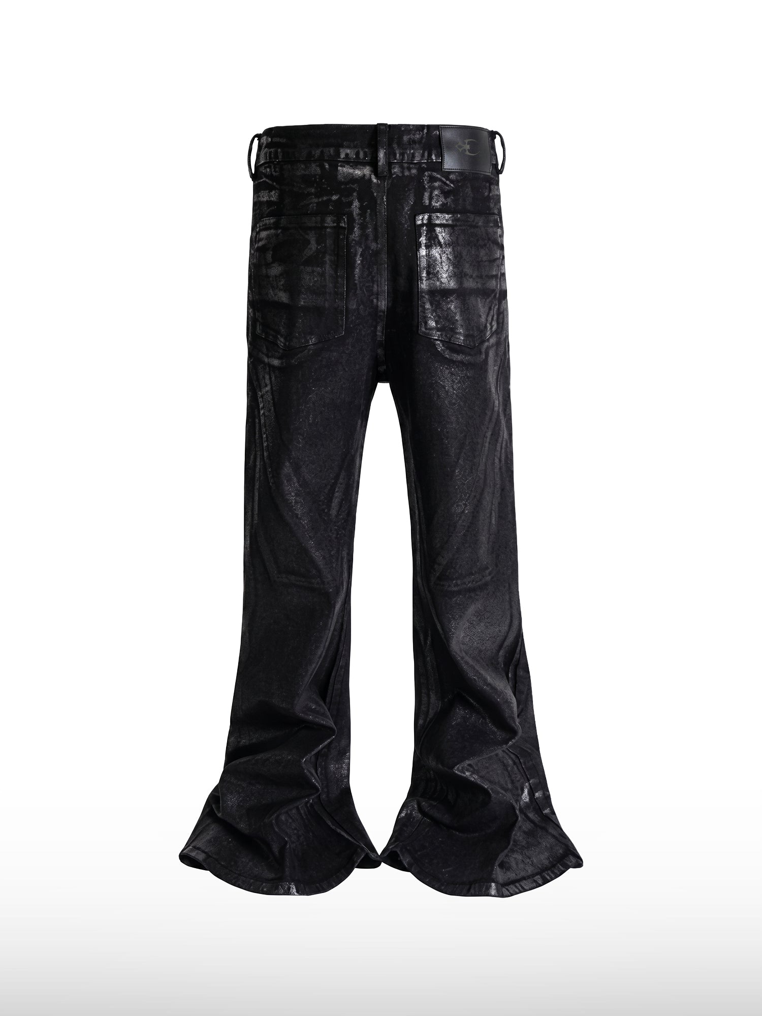 Jeans svasati rivestiti con cinturino