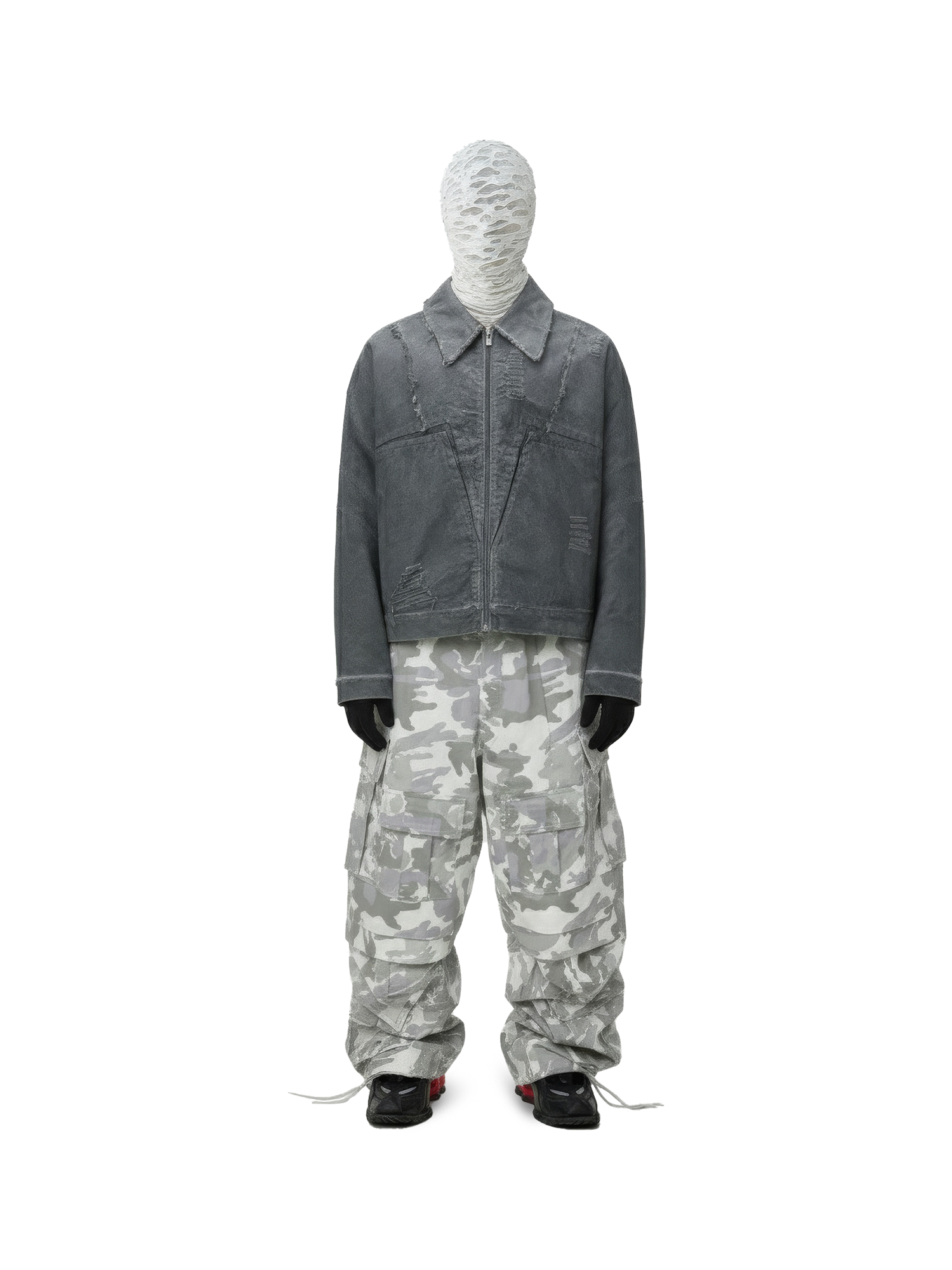 Giacca in denim usurata
