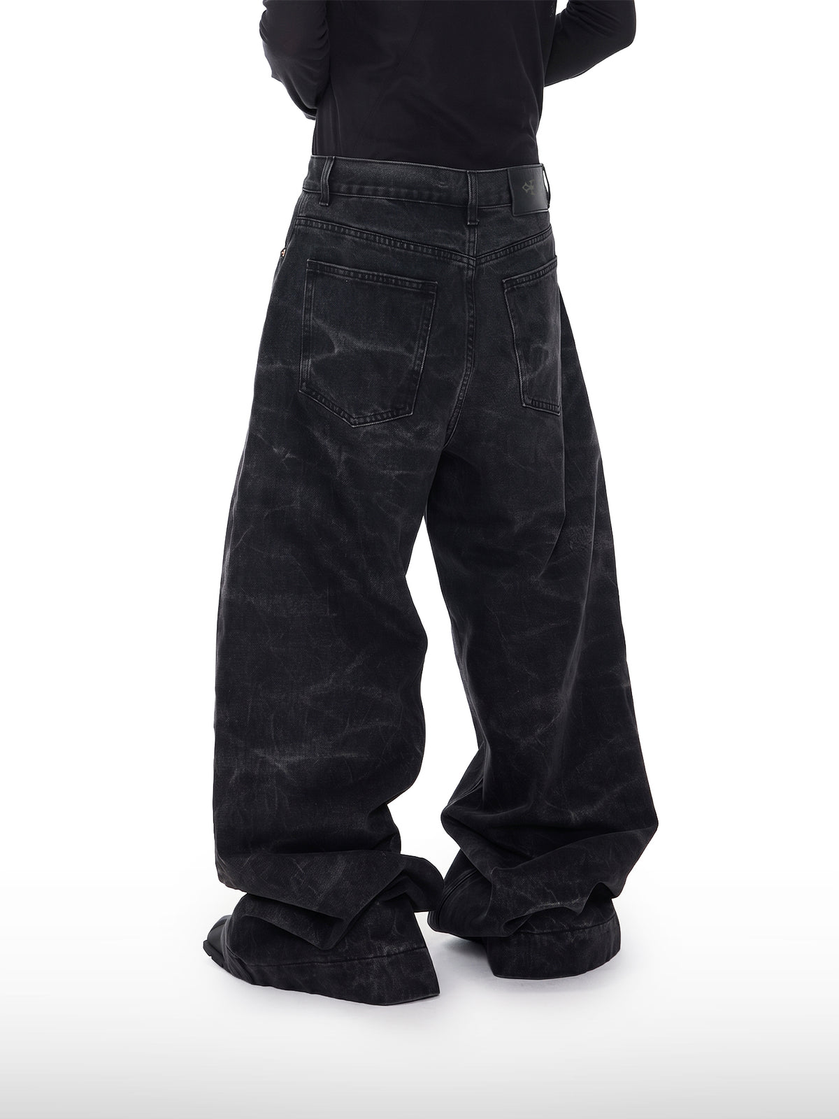 Jeans leopardati scuri