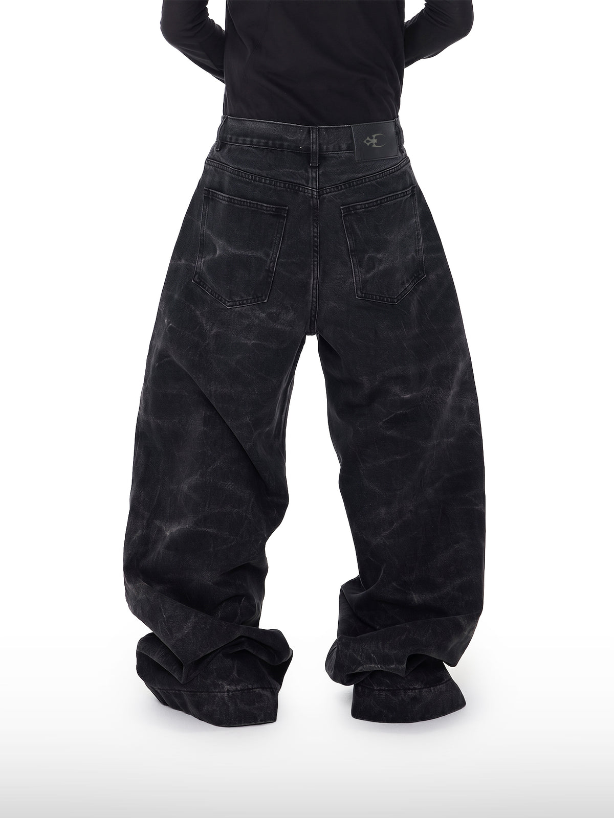 Jeans leopardati scuri