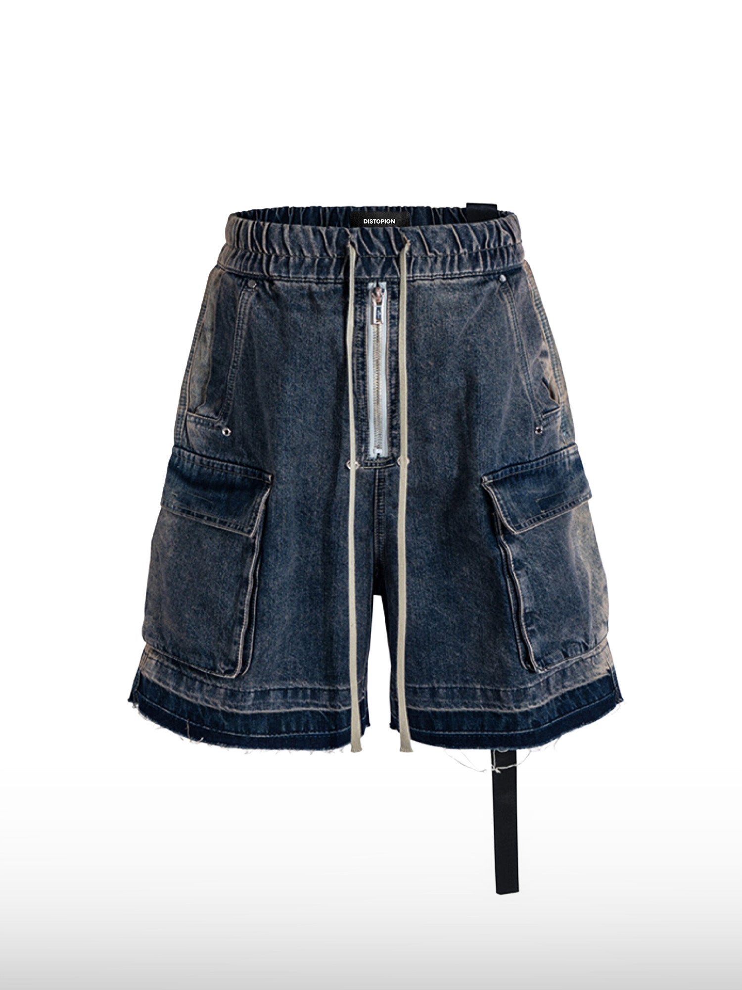 Drawstring Denim Shorts