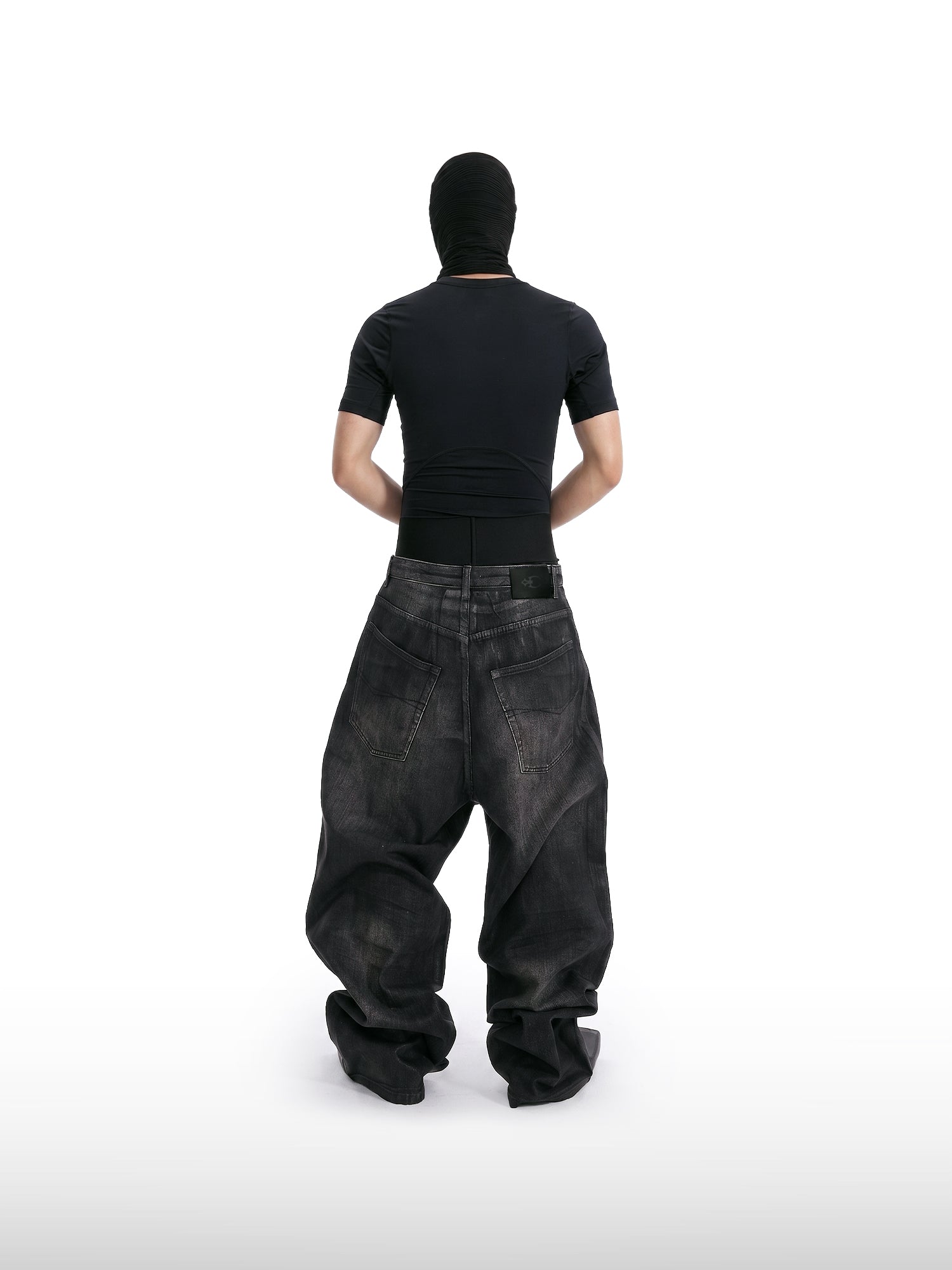 Faded Black Wide Jeans
