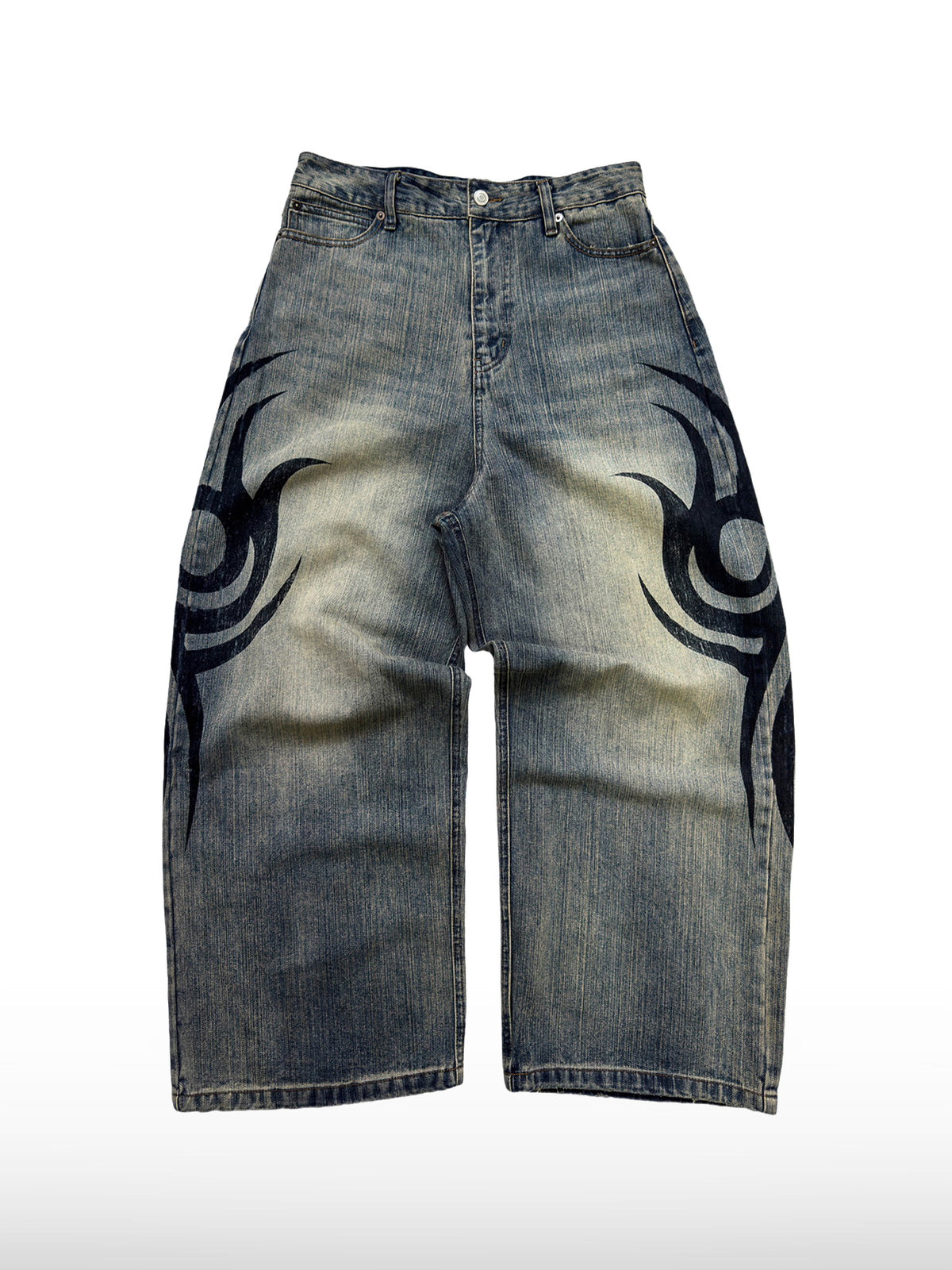 Jeans tribali sbiaditi