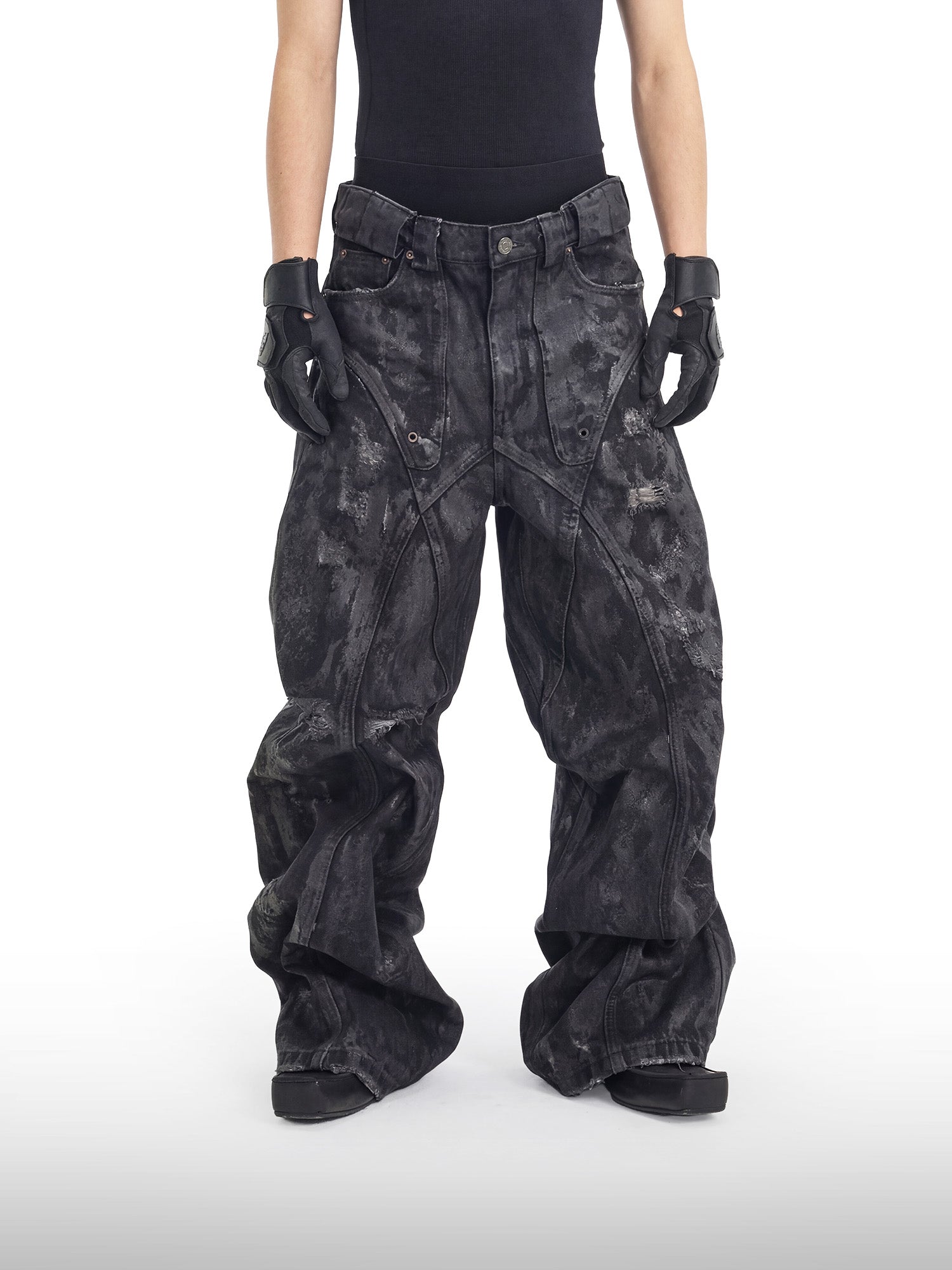 Waxed Reconstructed Jeans
