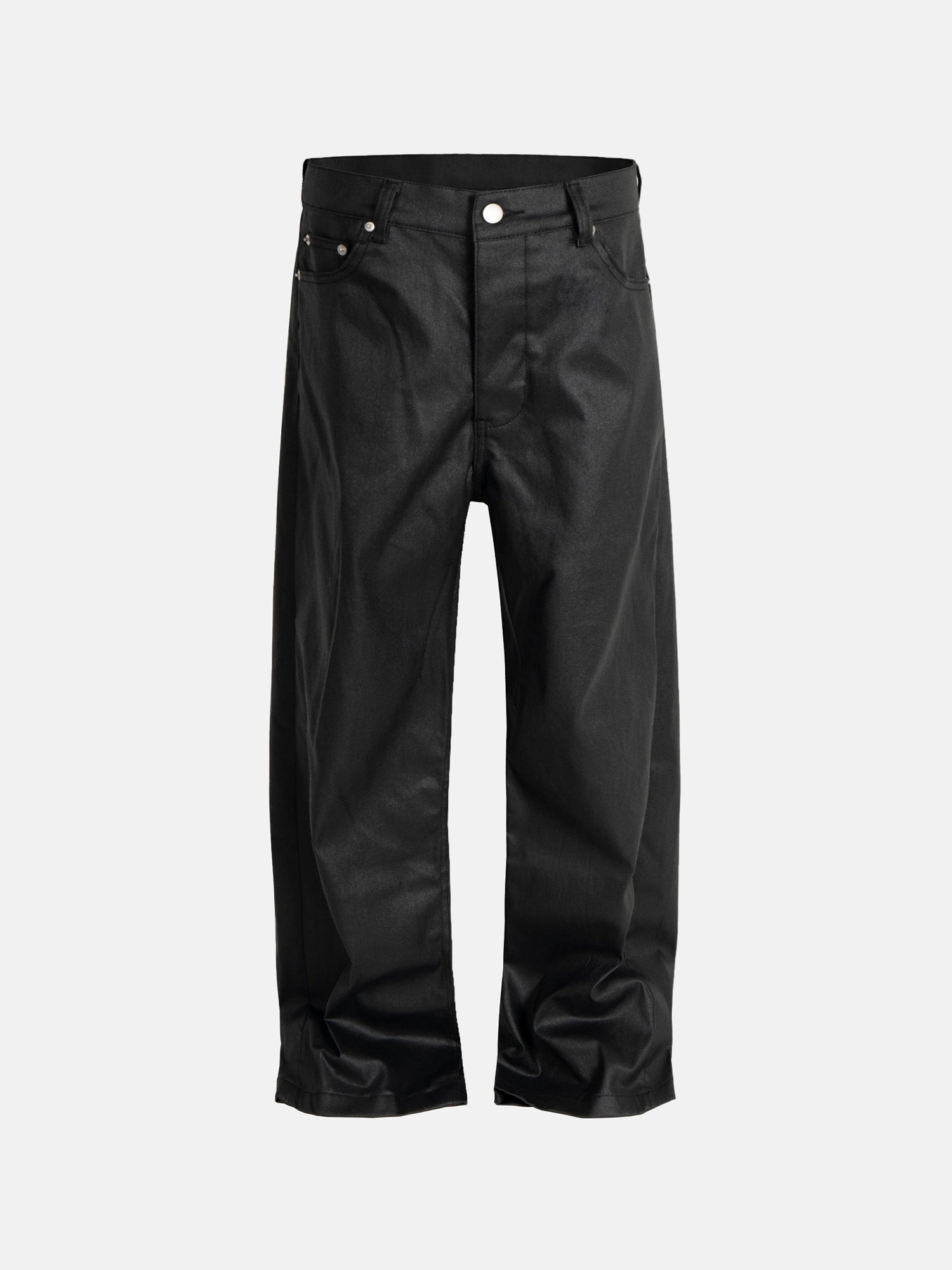 Pantaloni a gamba larga neri opachi