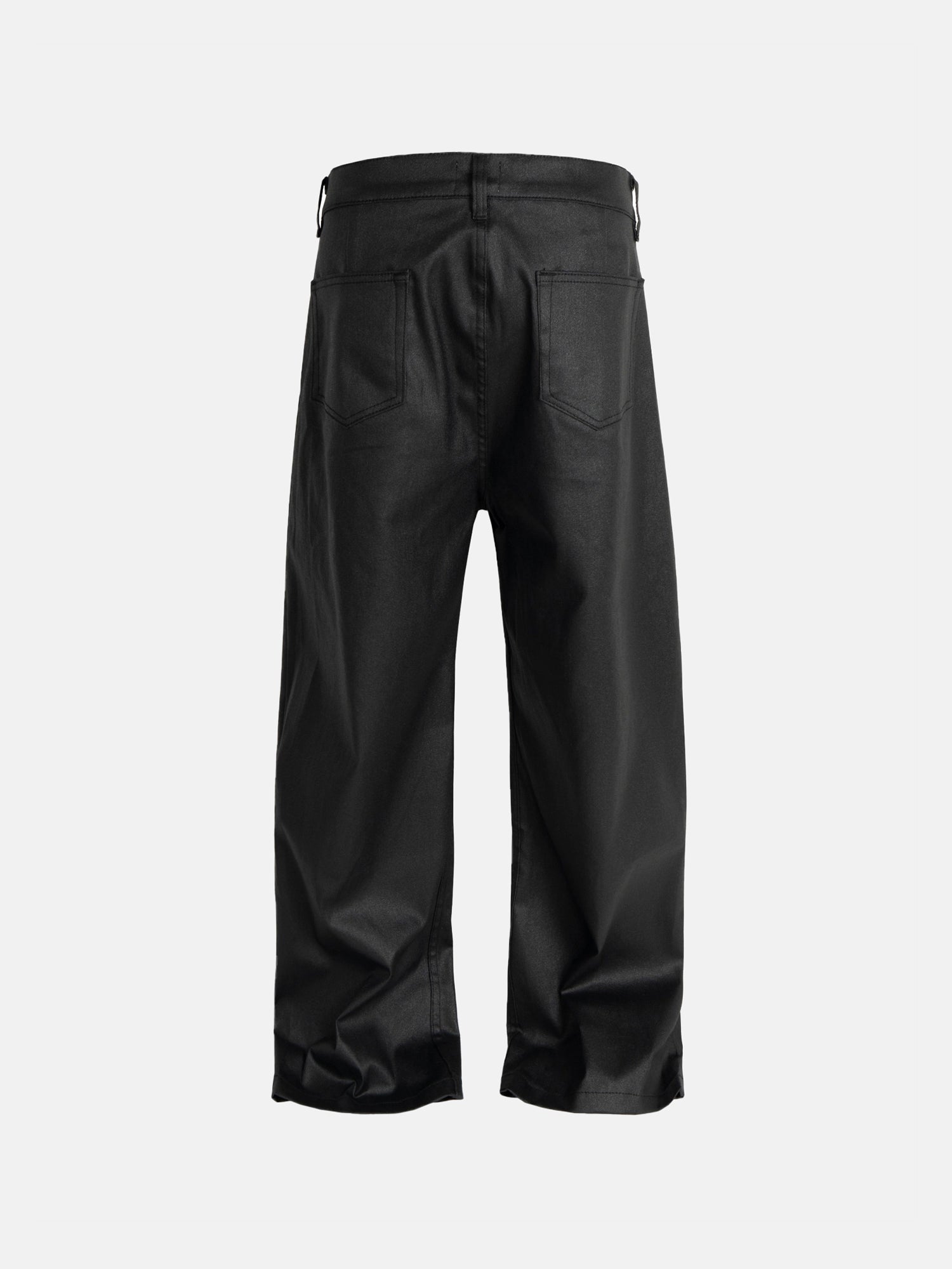 Pantaloni a gamba larga neri opachi