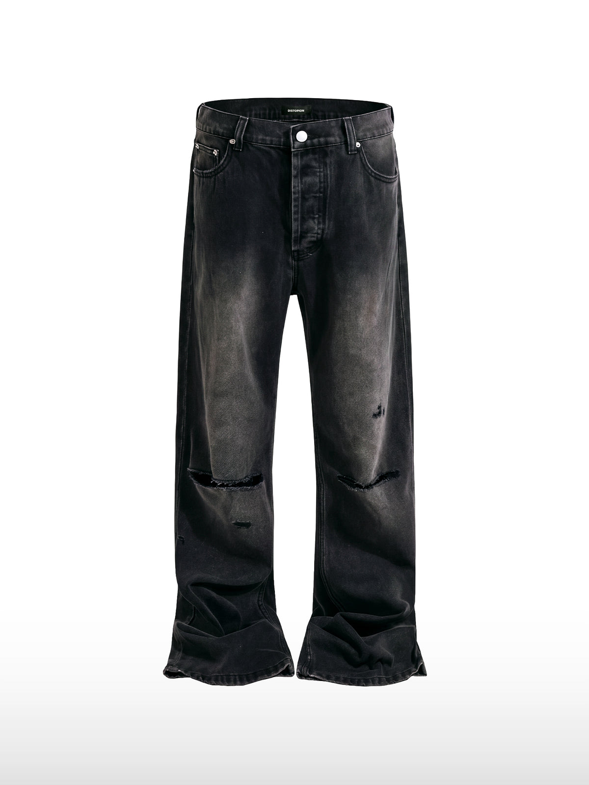 Ripped Black Flare Jeans
