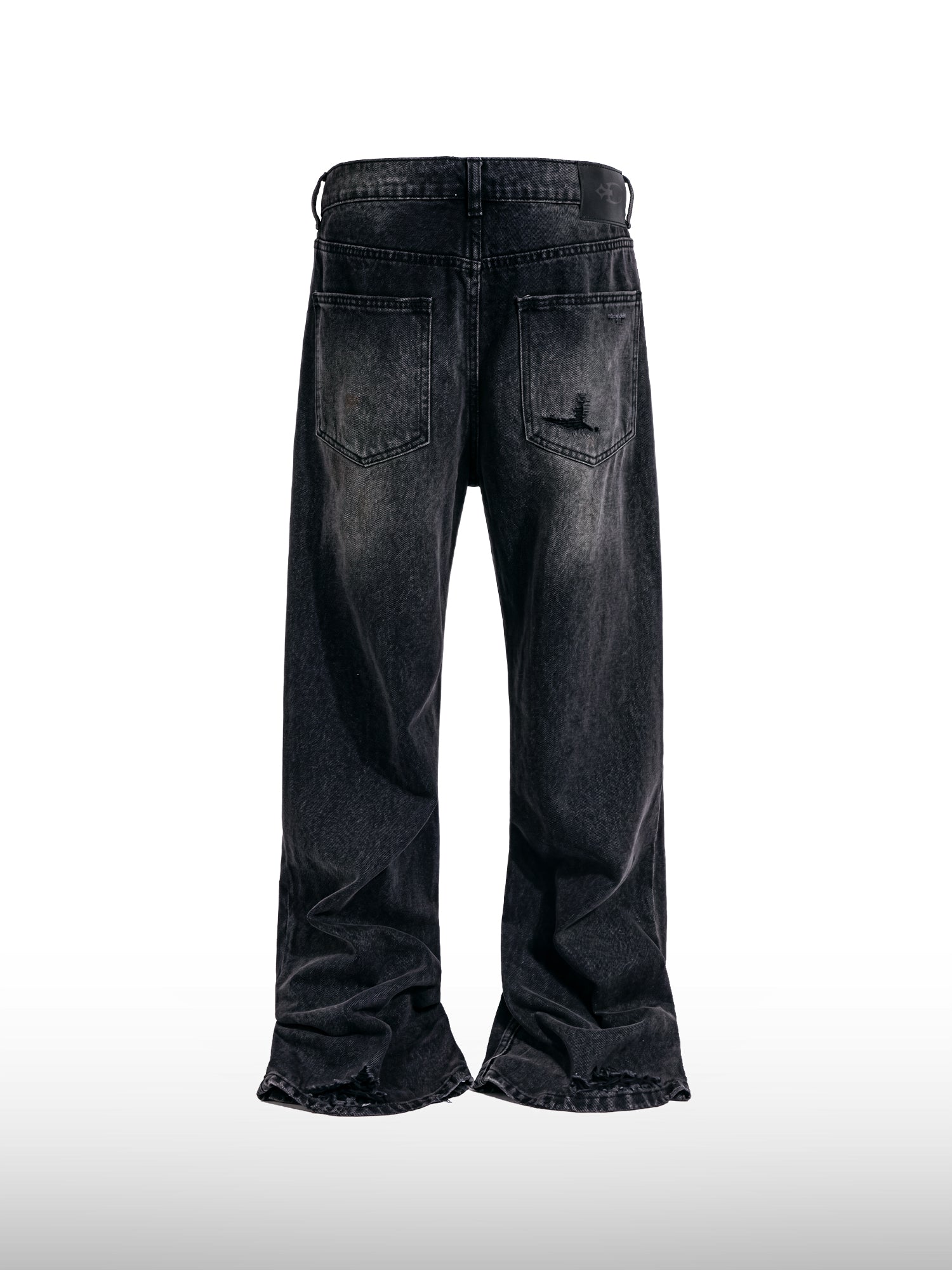 Jeans svasati neri strappati