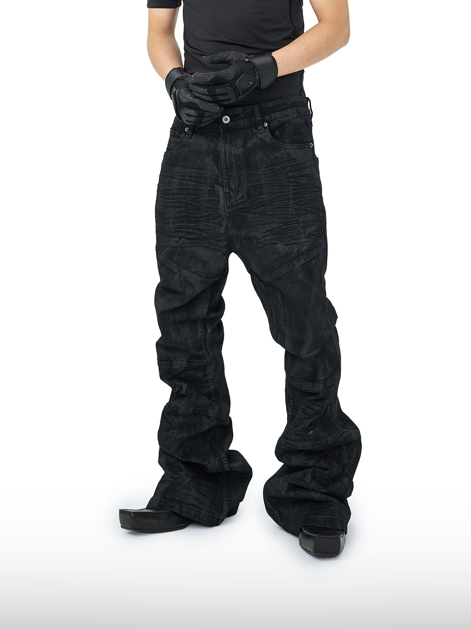 Wrinkled & Waxed Pants