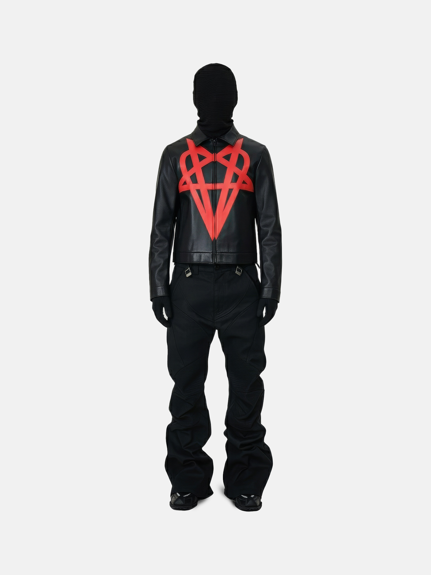 Giacca con cerniera grafica Arcane