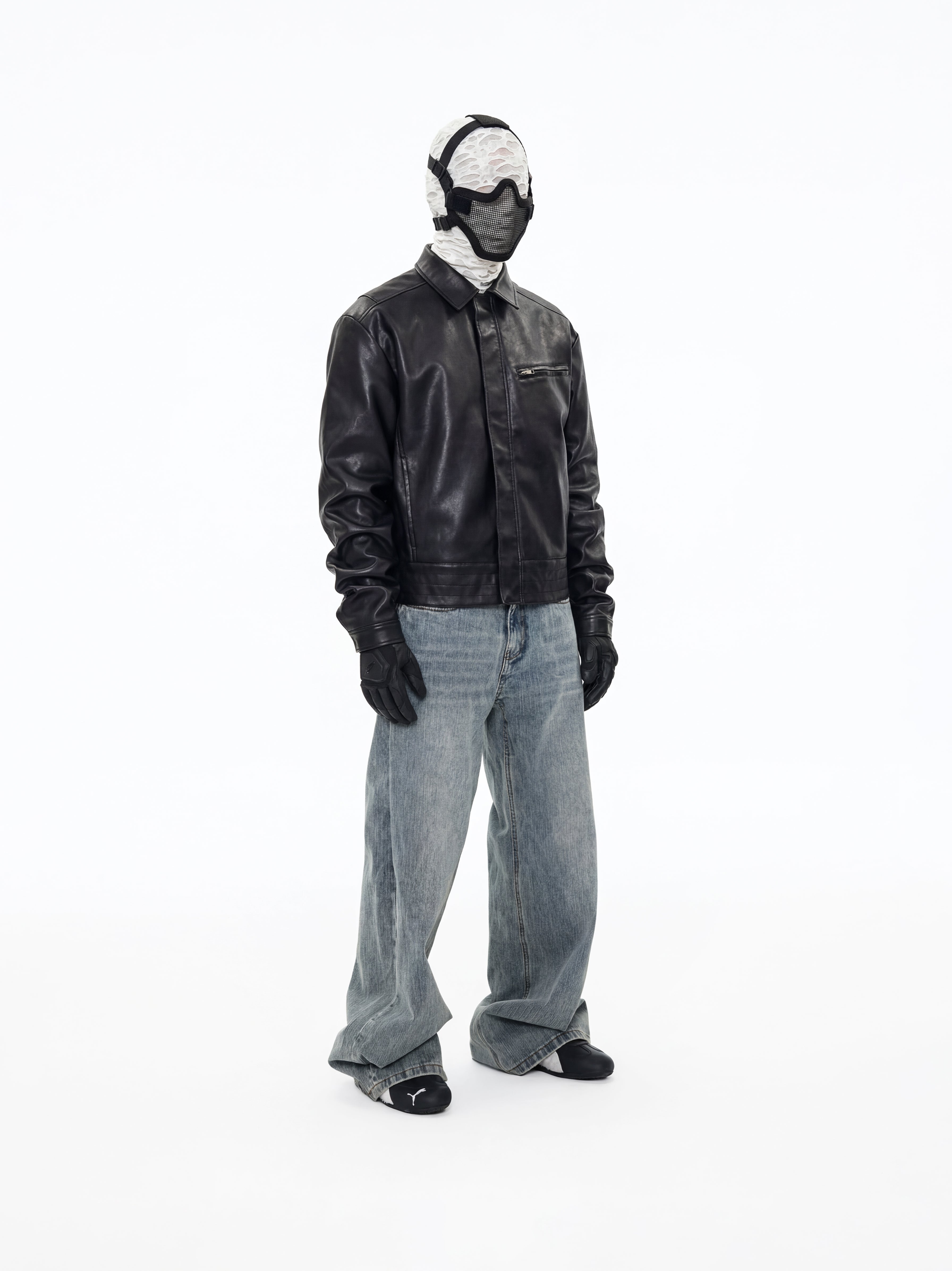 Giacca in pelle Stealth