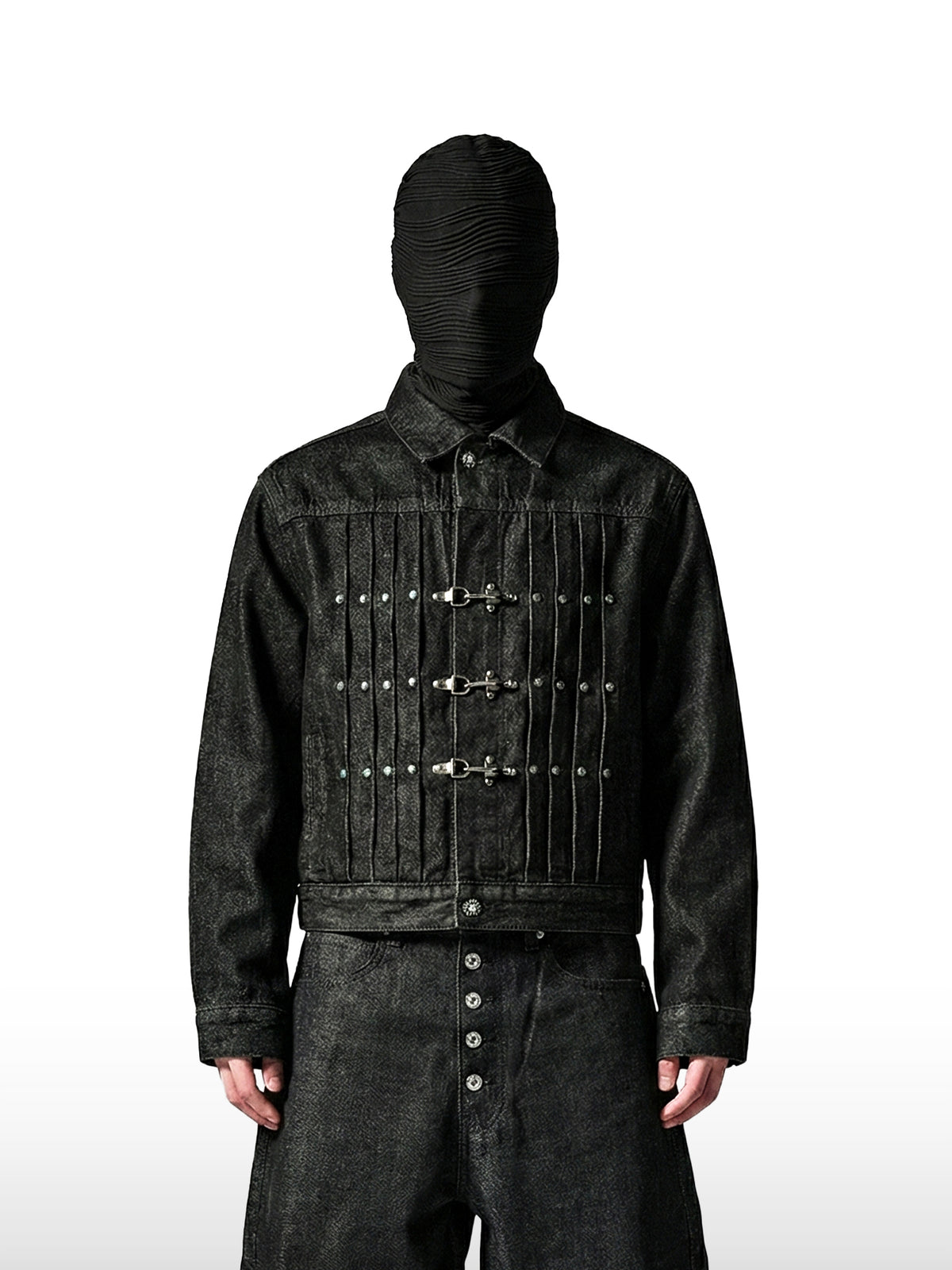 Amulet Pleated Denim Jacket