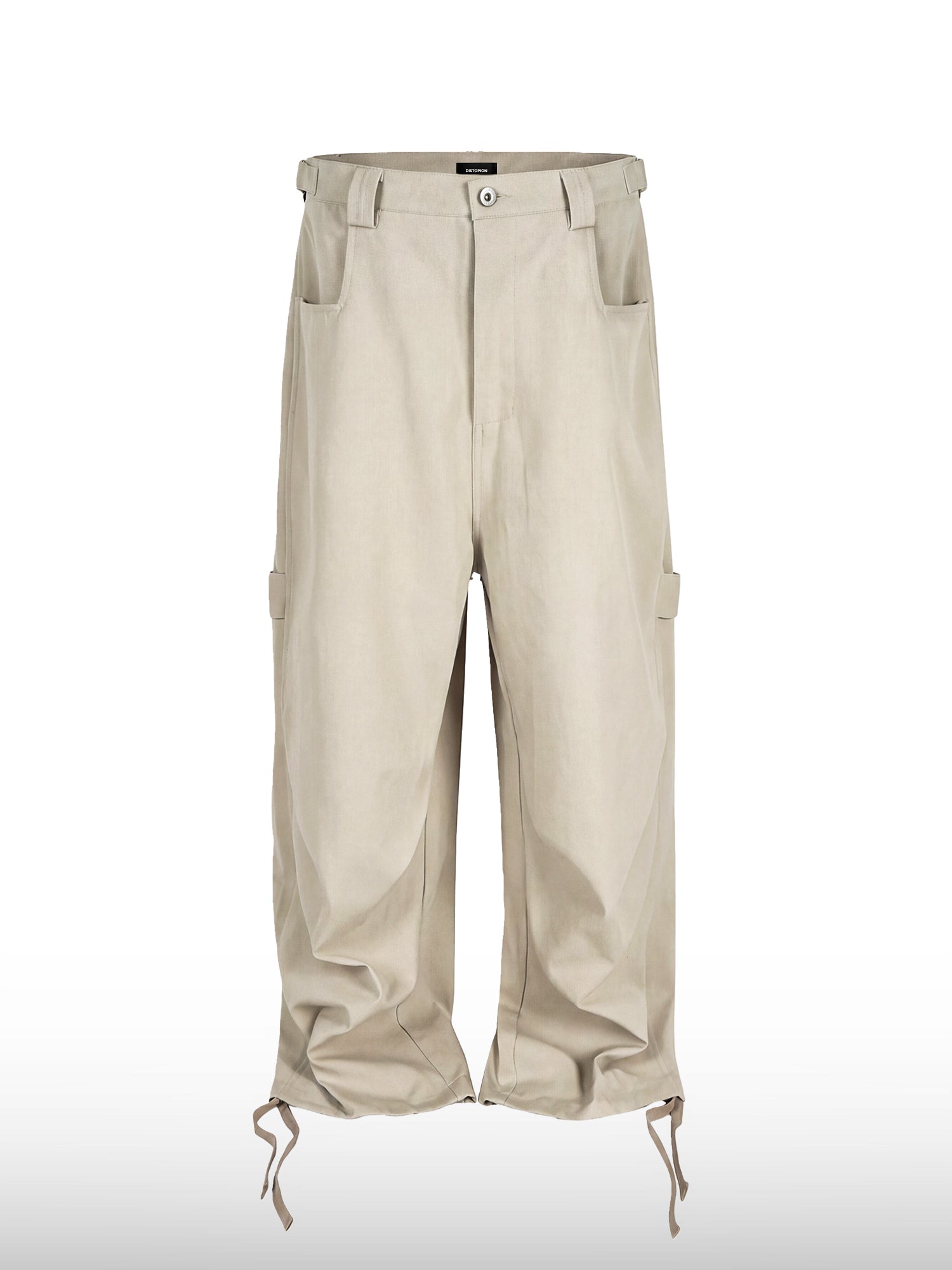 Pantaloni beige con coulisse