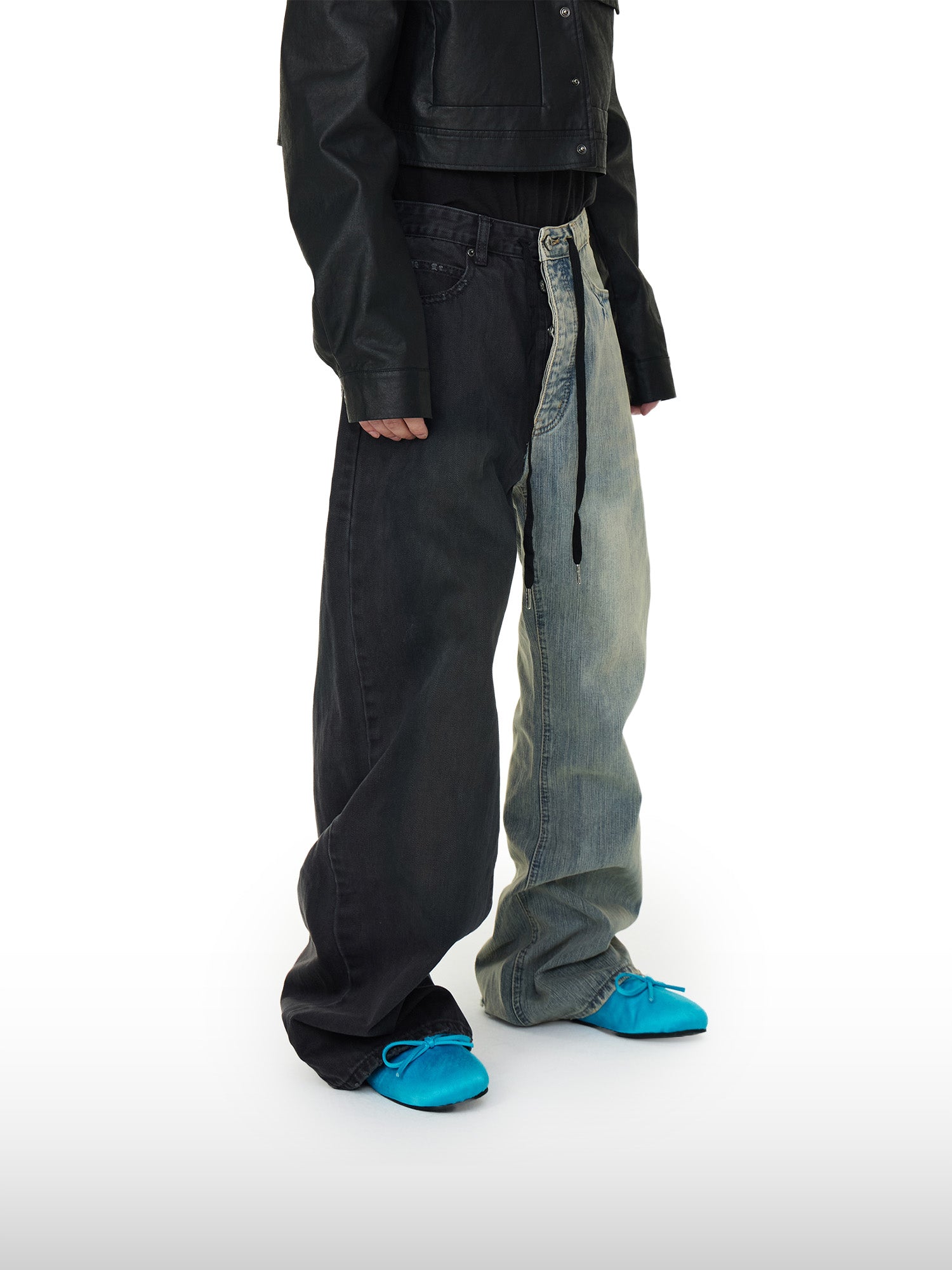 Jeans con rottura binaria