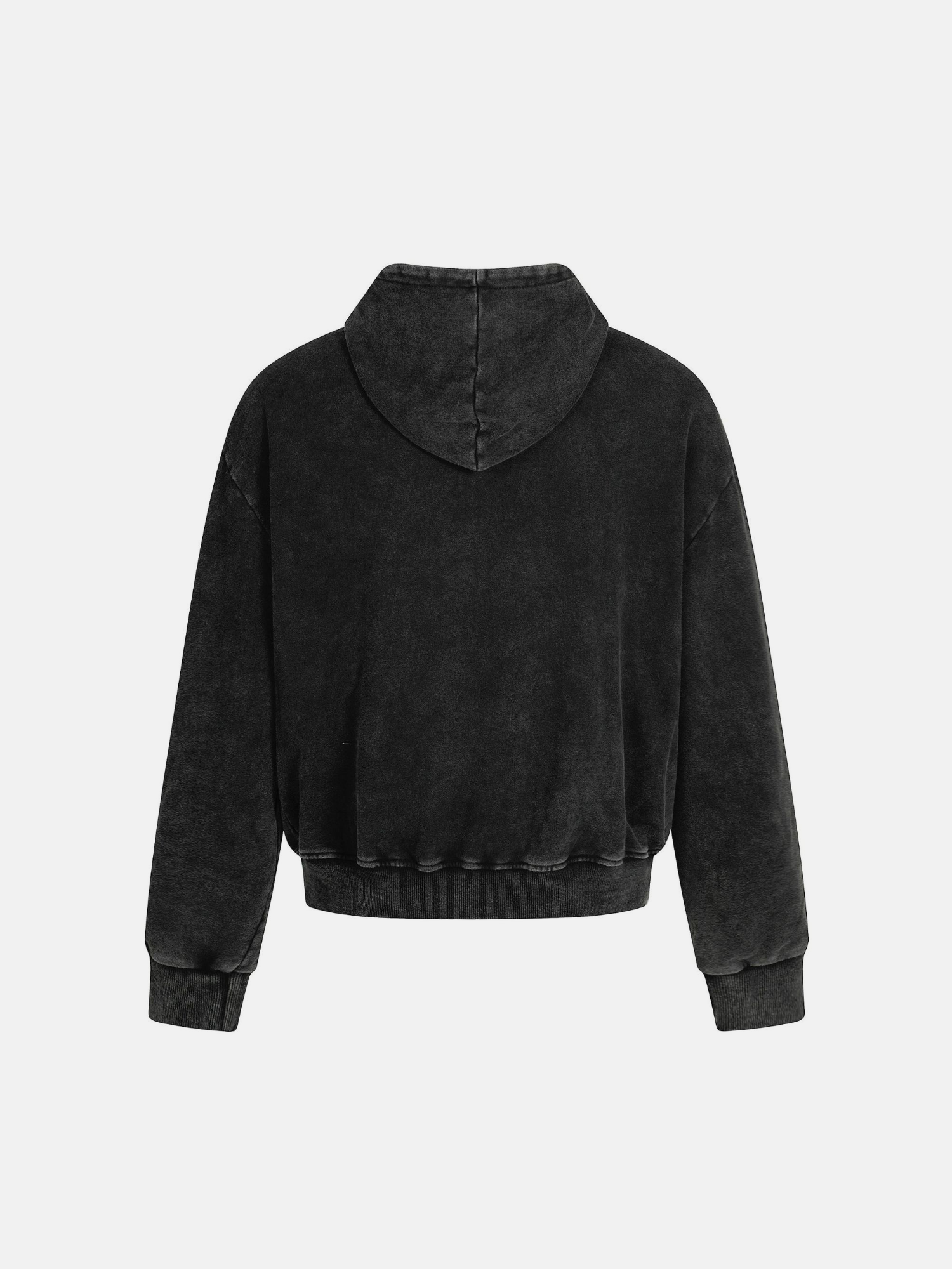 Felpa con cappuccio asimmetrica nera