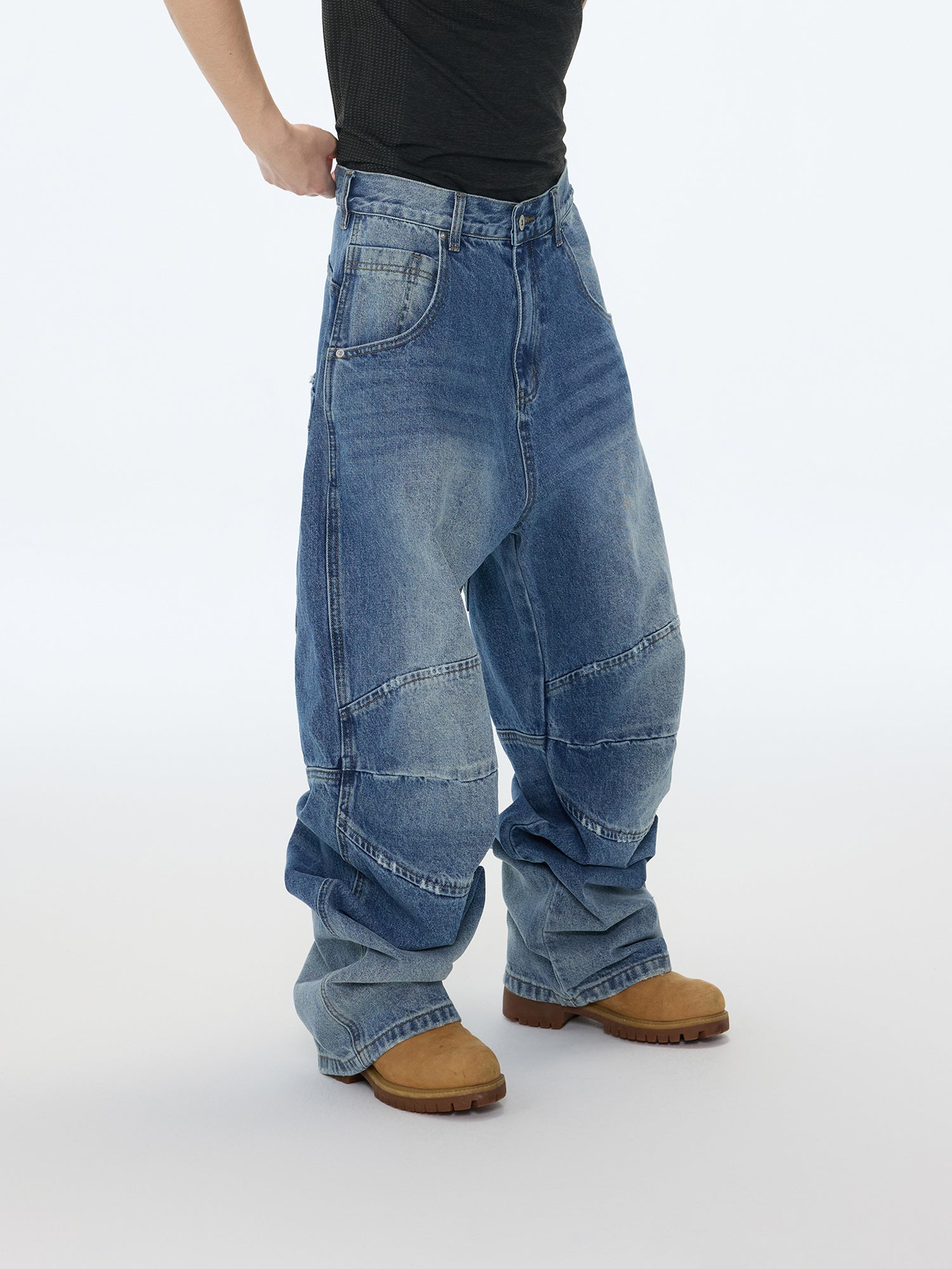 Jeans larghi blu