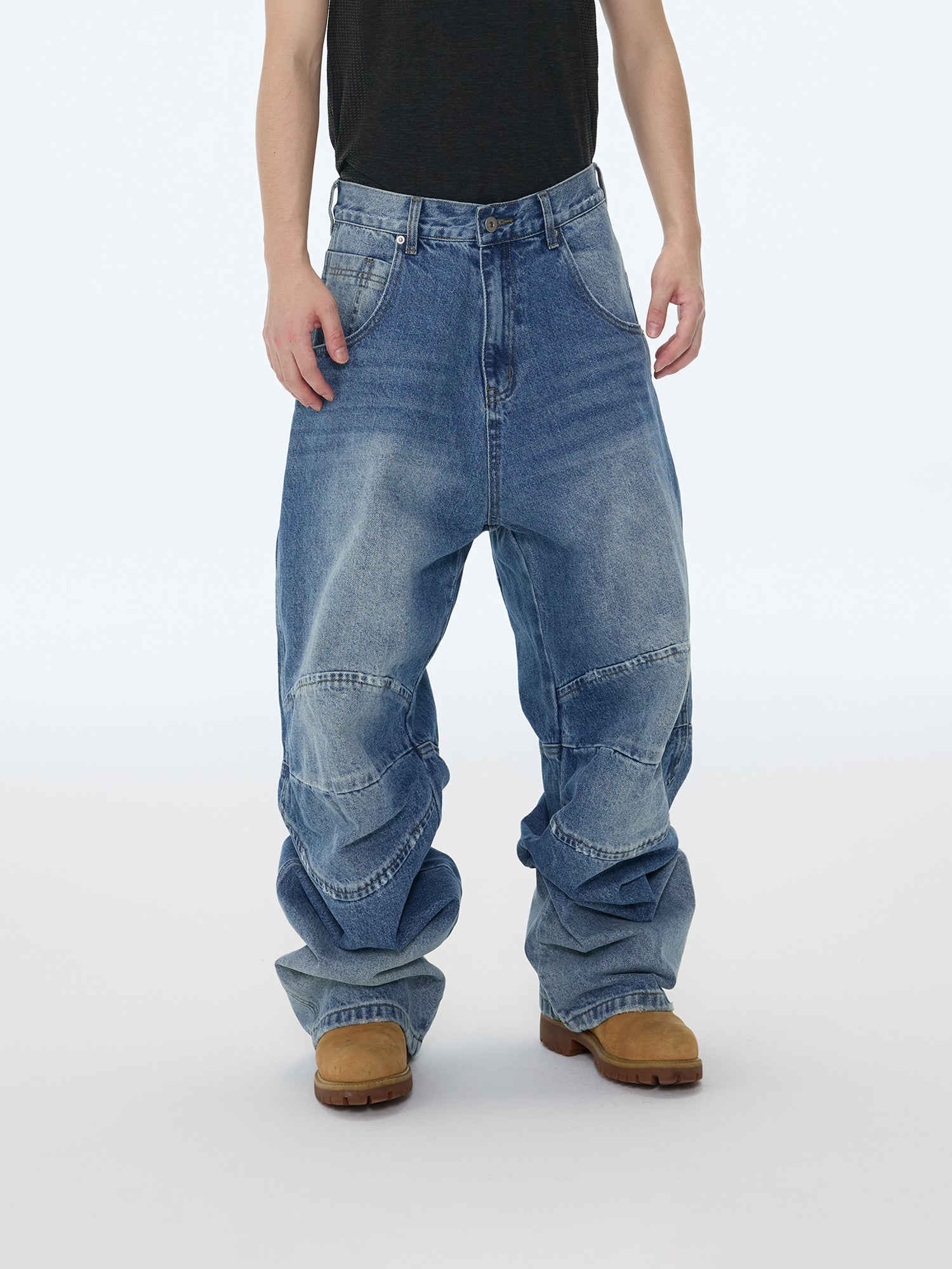 Jeans larghi blu