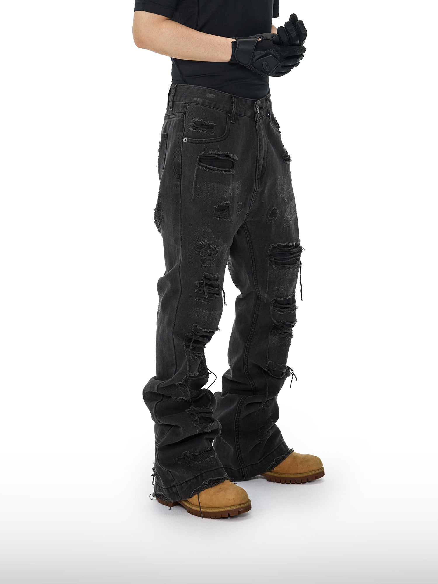 Charcoal Rip Jeans