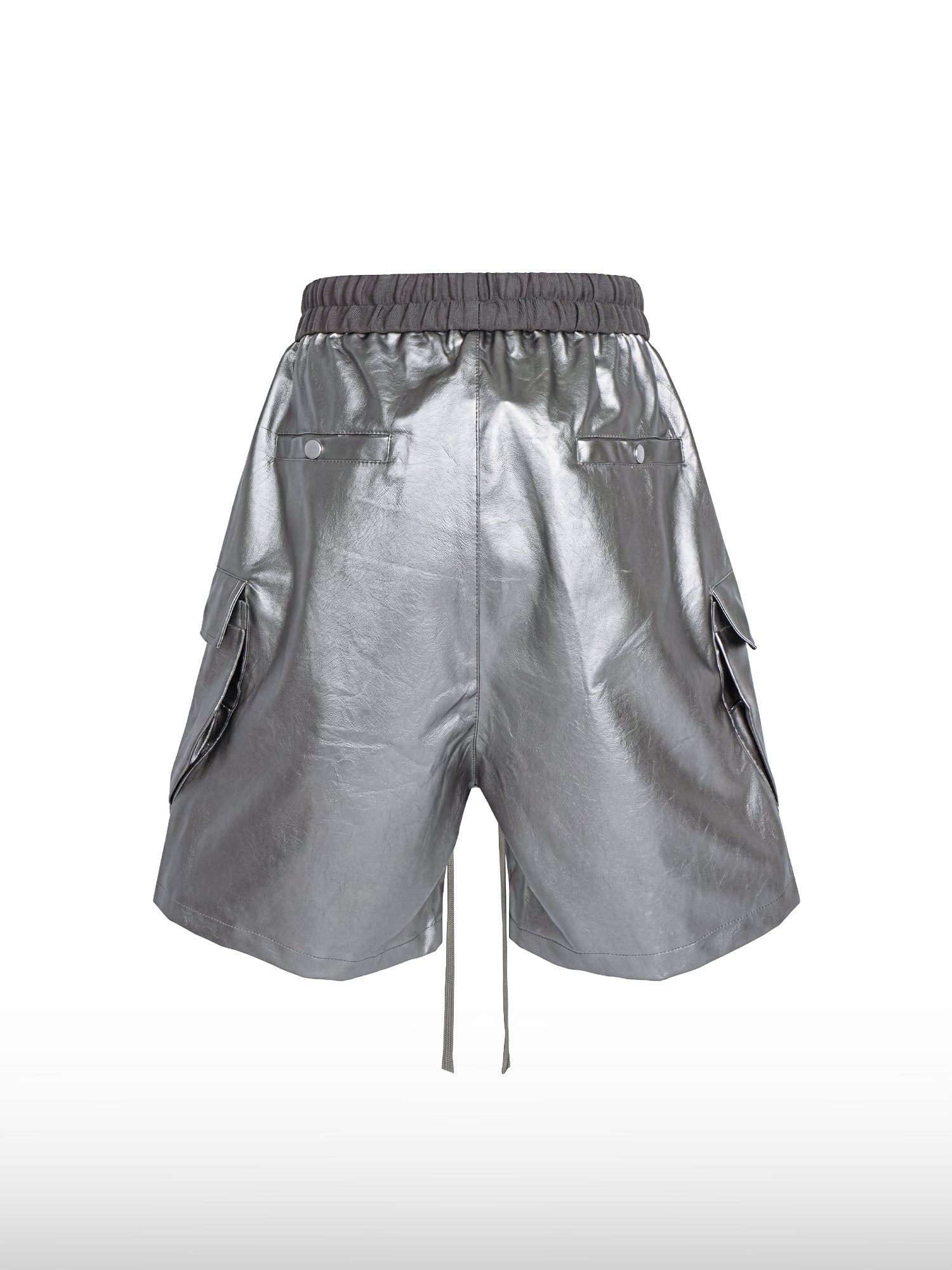 Pantaloncini Cargo con Cerniera Spalmata