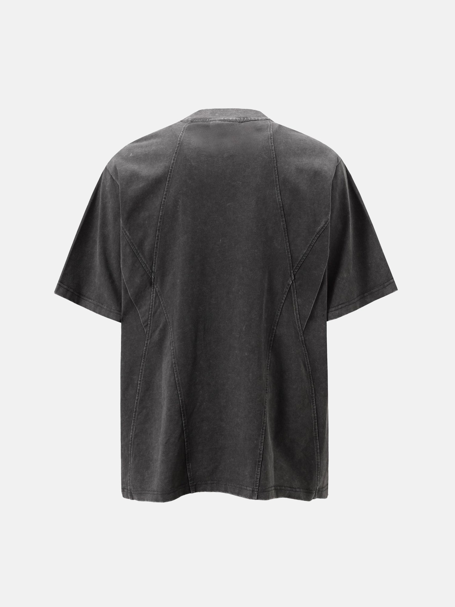 Maglietta con cucitura curva