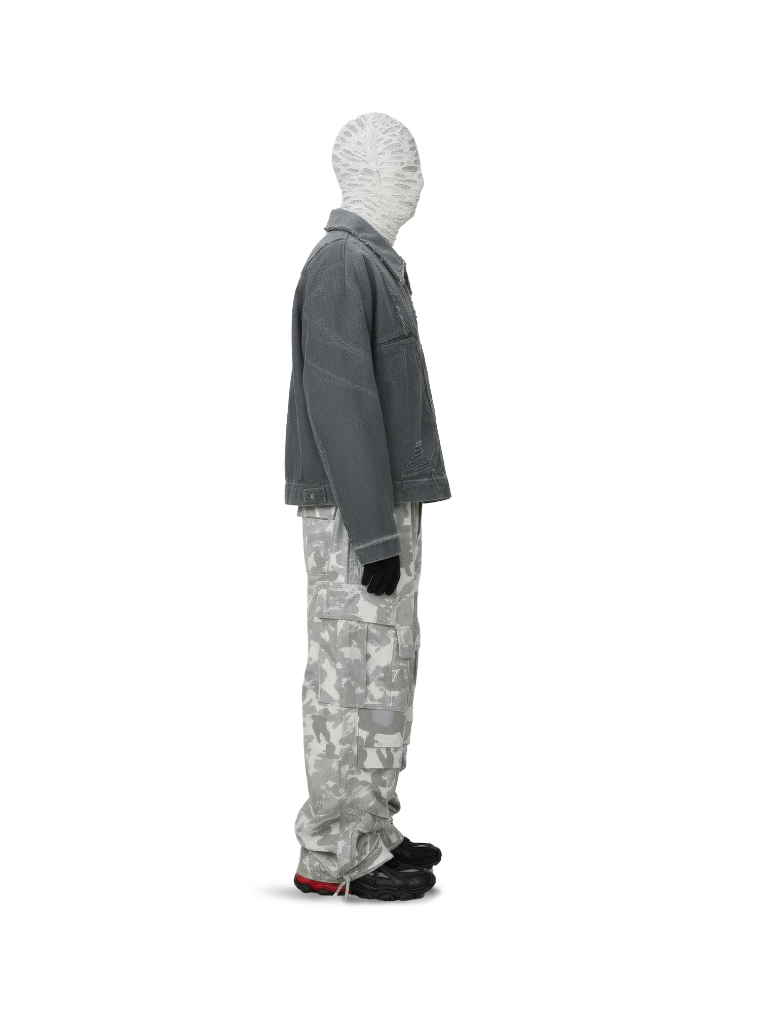 Giacca in denim usurata