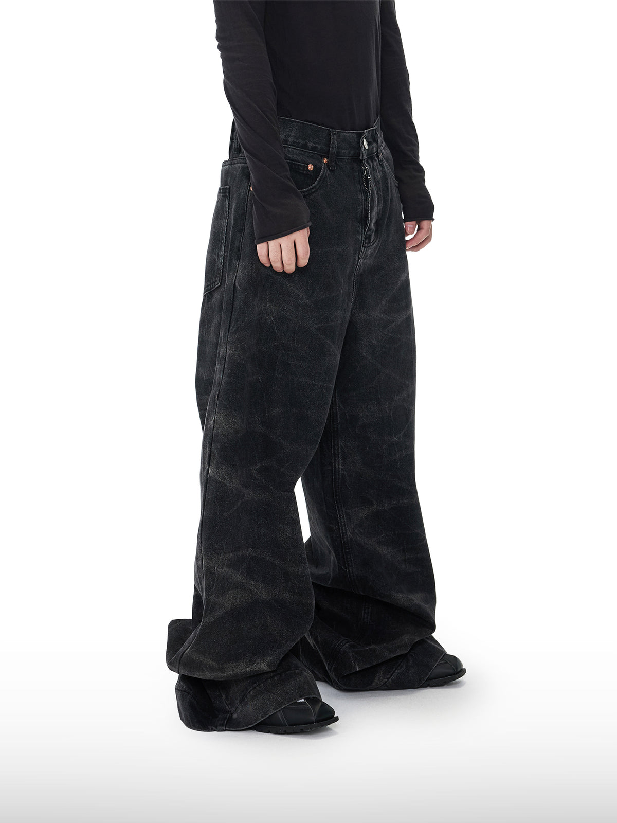 Jeans leopardati scuri