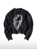 Maglione in maglia a intreccio effetto consumato