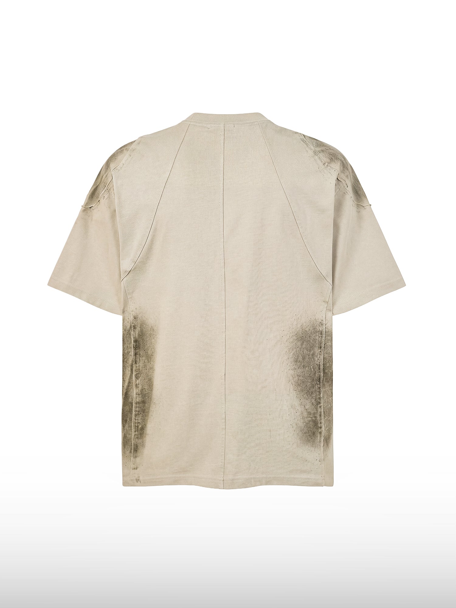 T-shirt Boxy con Borchie Effetto Consumato