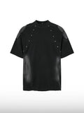 T-Shirt Boxy con Borchie