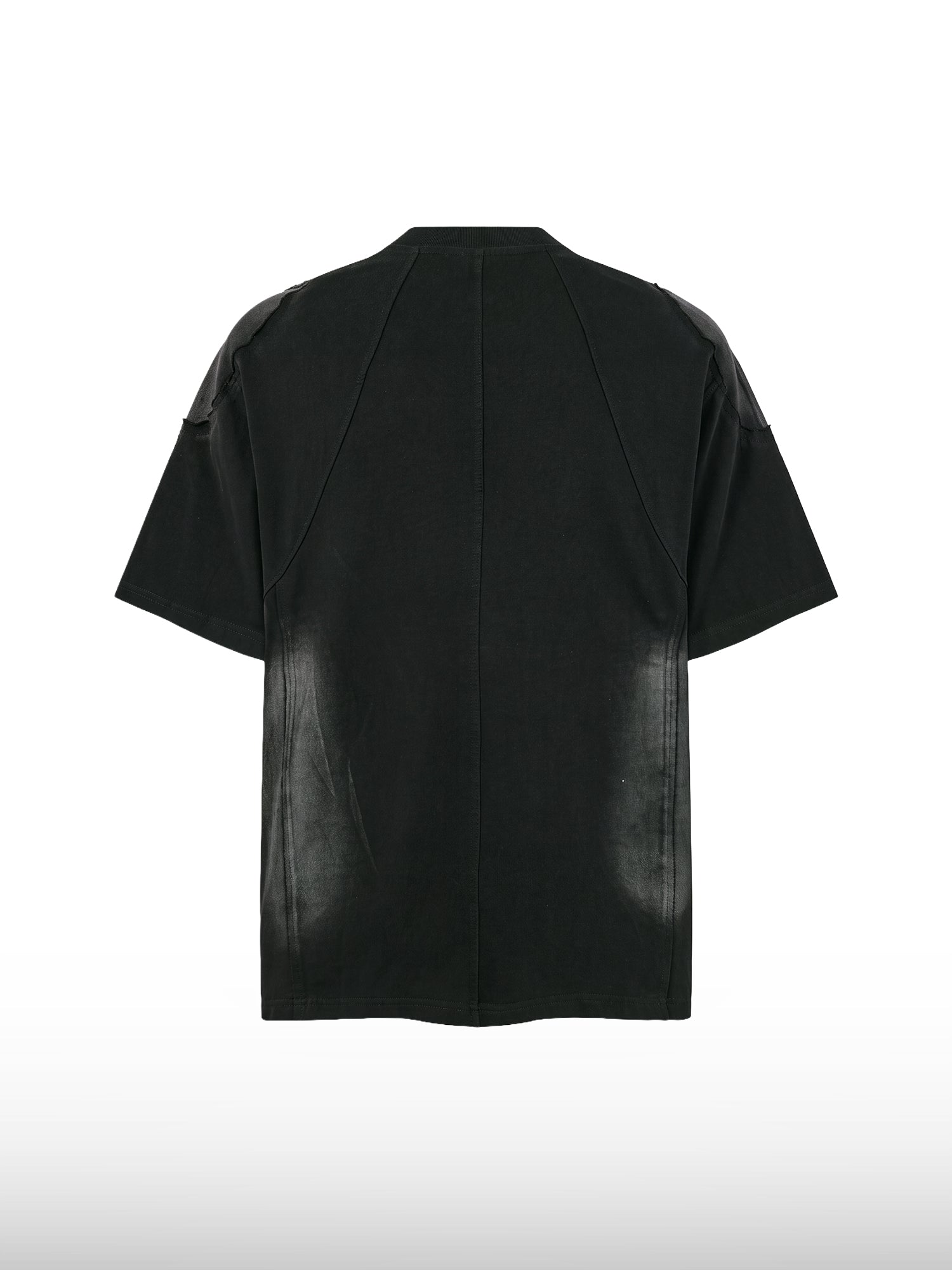 T-shirt Boxy con Borchie Effetto Consumato