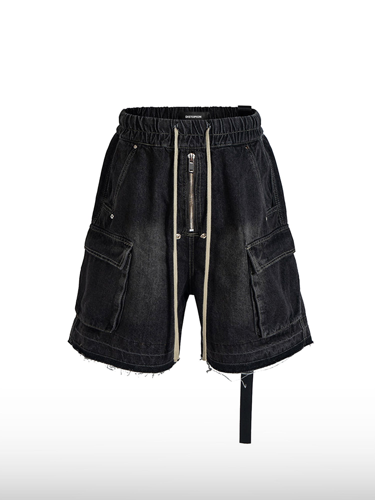 Drawstring Denim Shorts