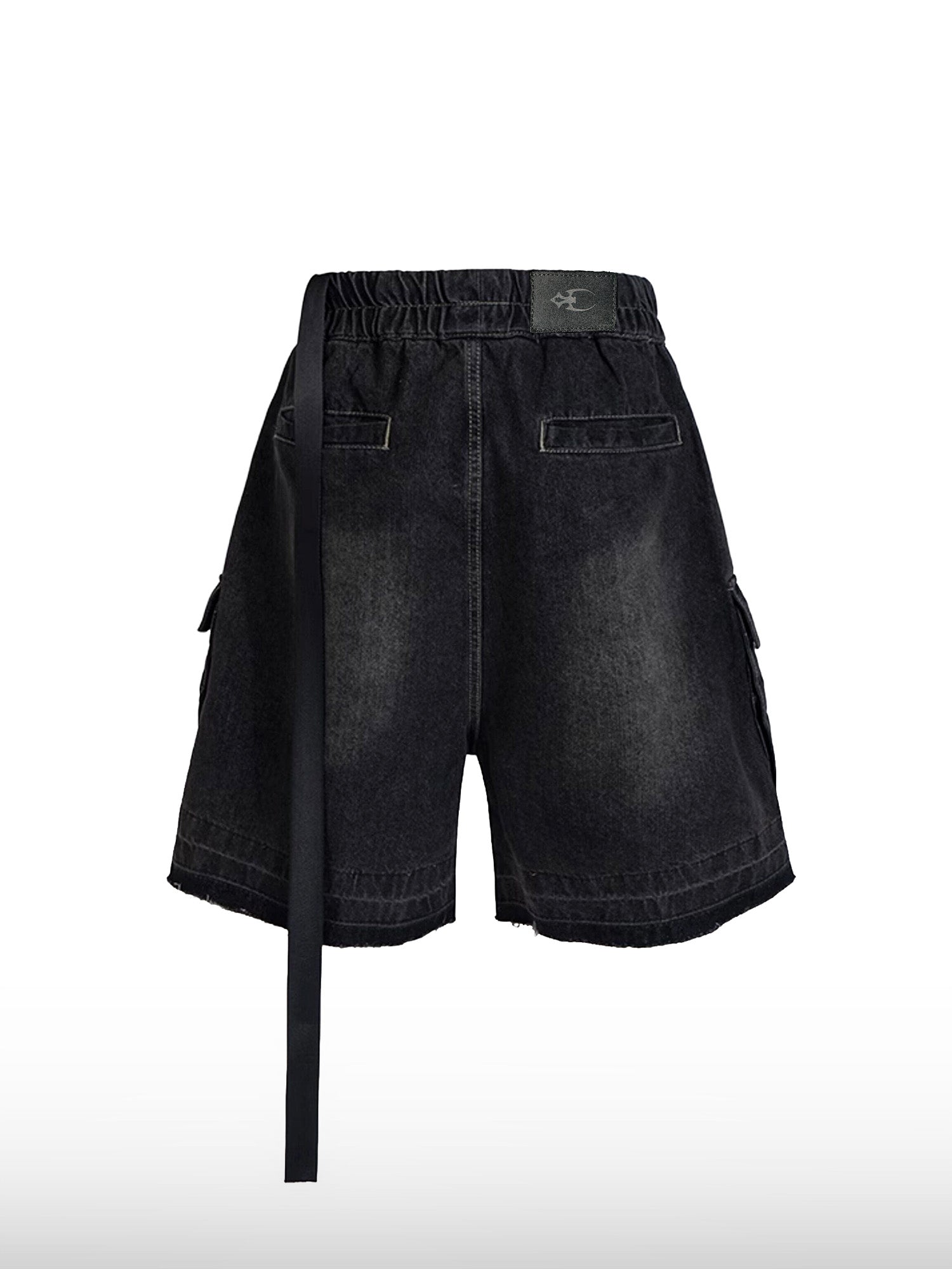 Drawstring Denim Shorts