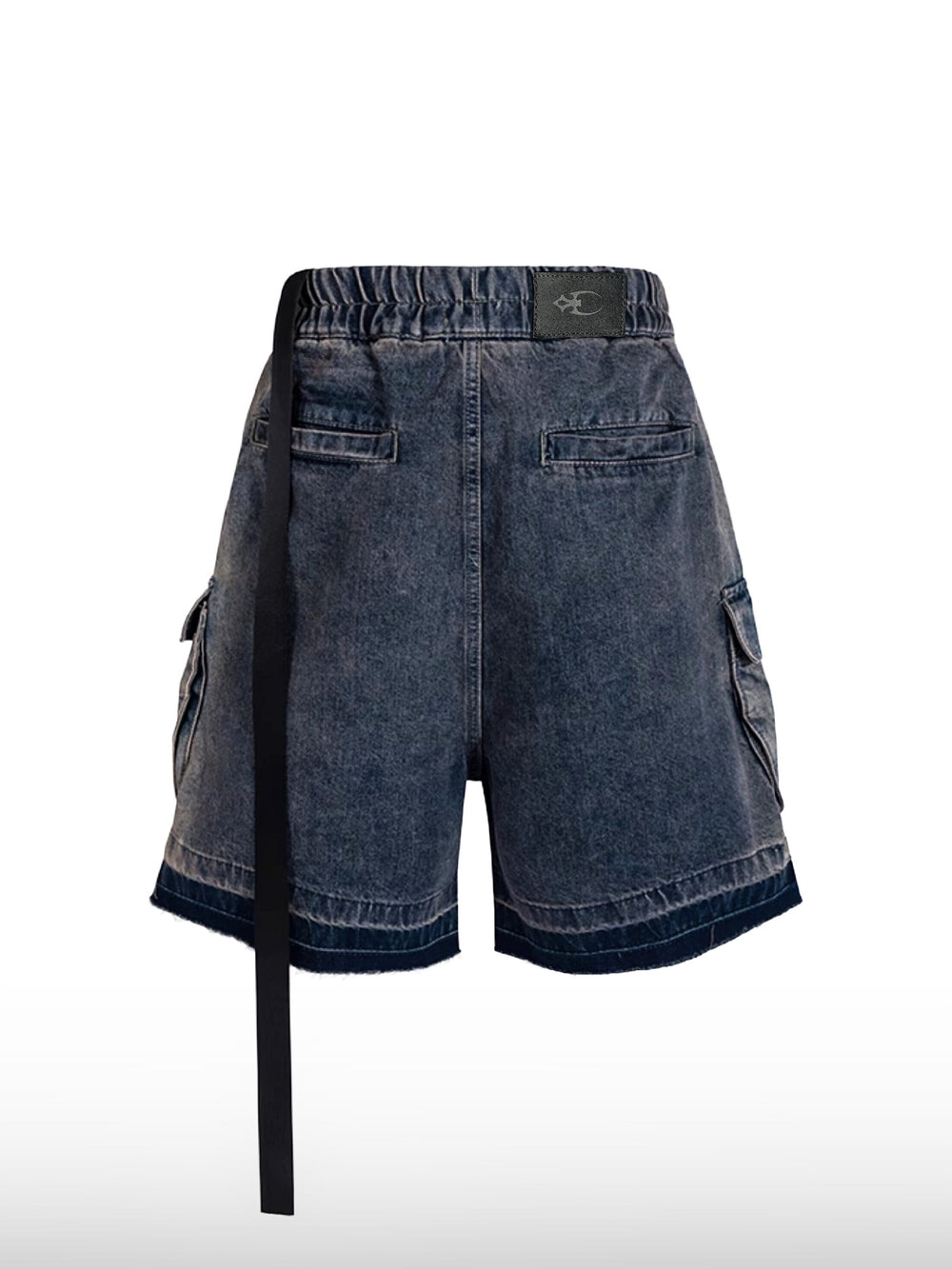 Drawstring Denim Shorts