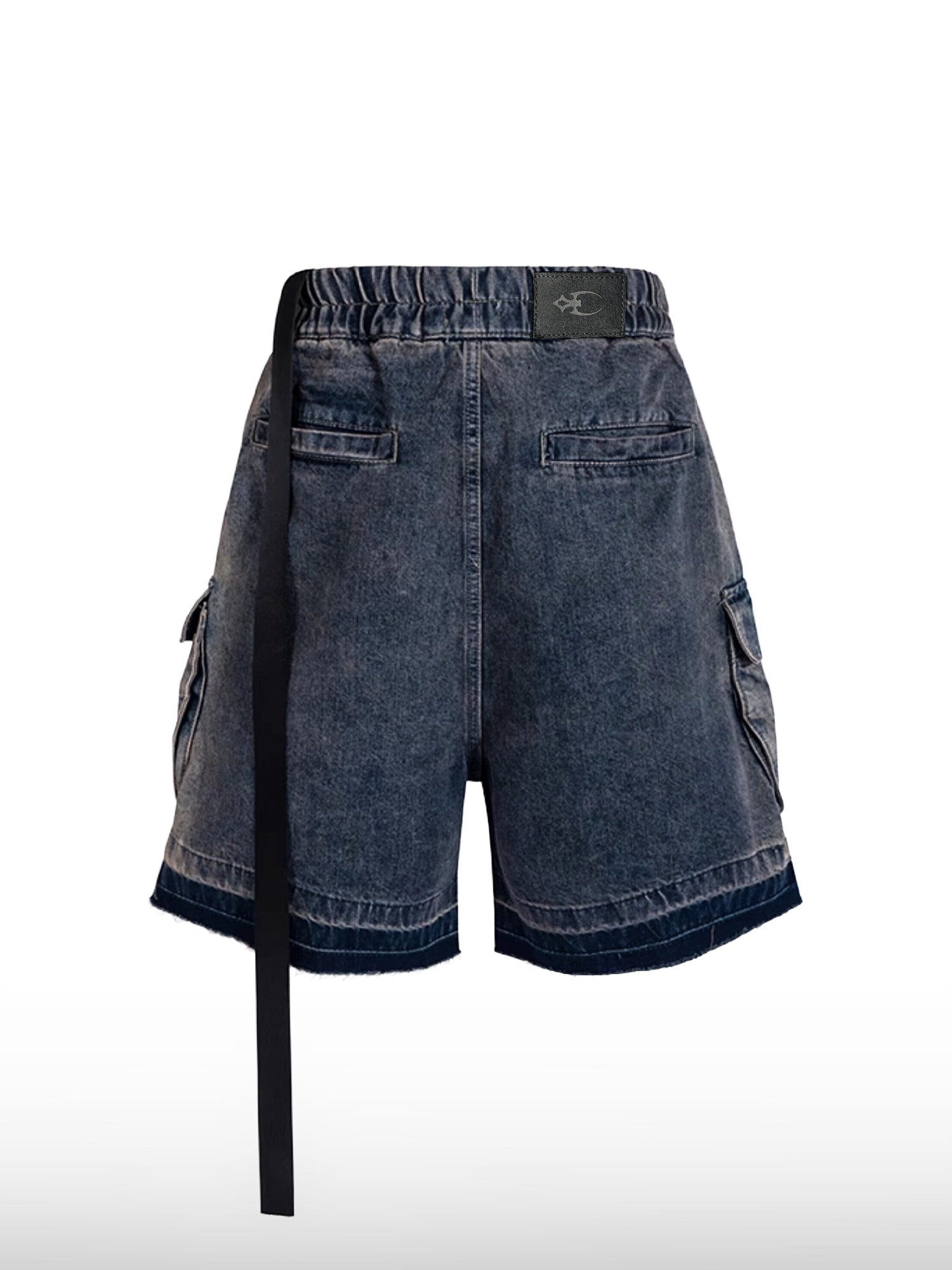 Drawstring Denim Shorts