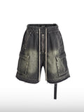 Drawstring Denim Shorts