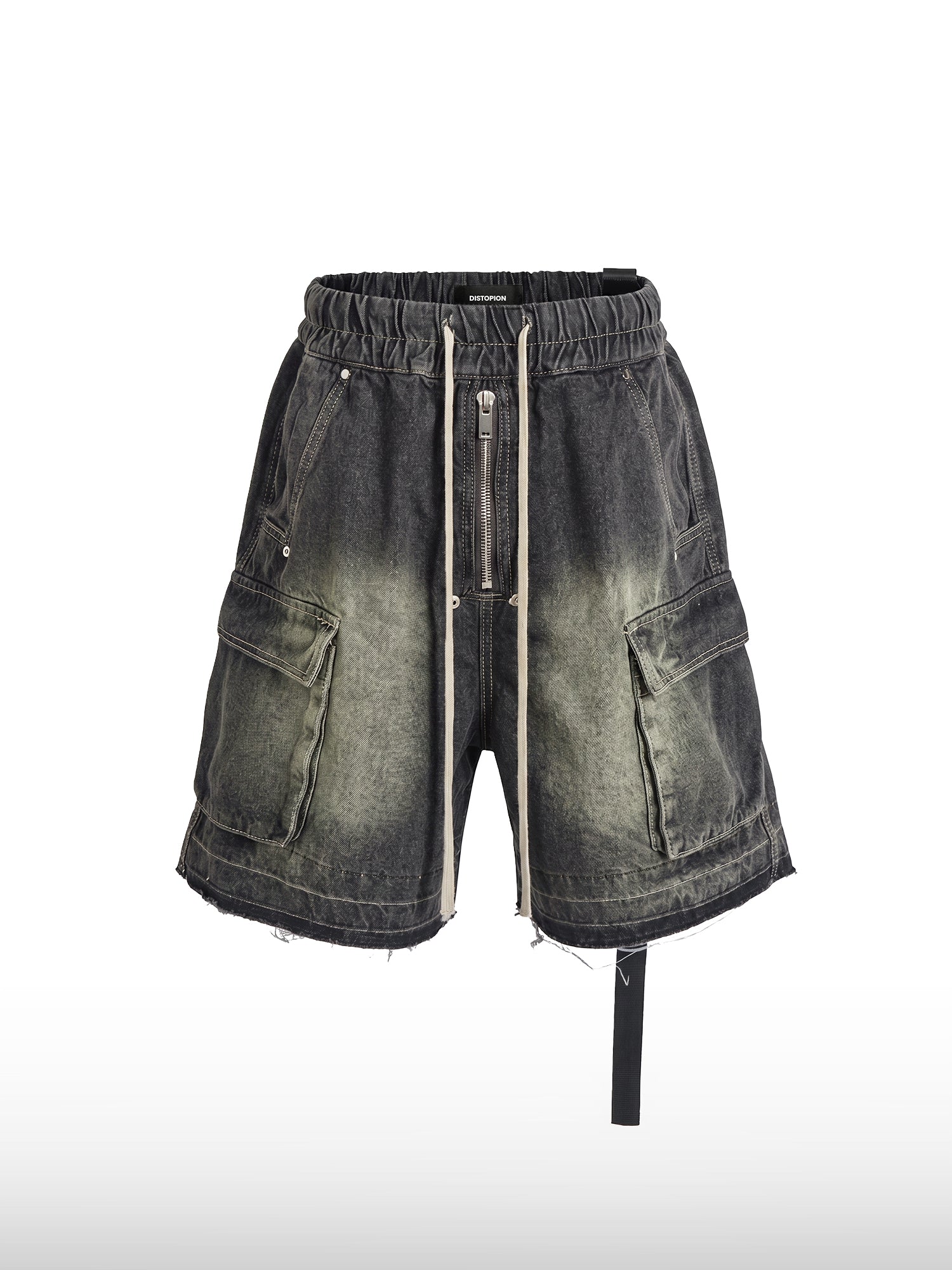 Drawstring Denim Shorts