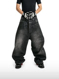 Faded Black Wide Jeans
