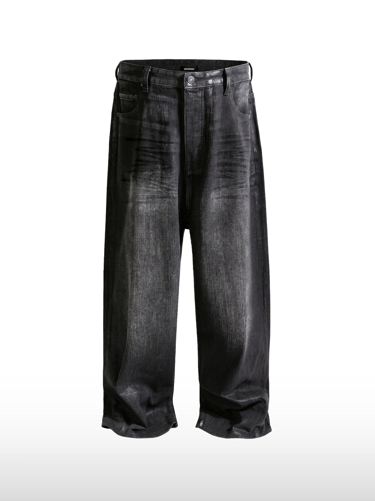 Faded Black Wide Jeans