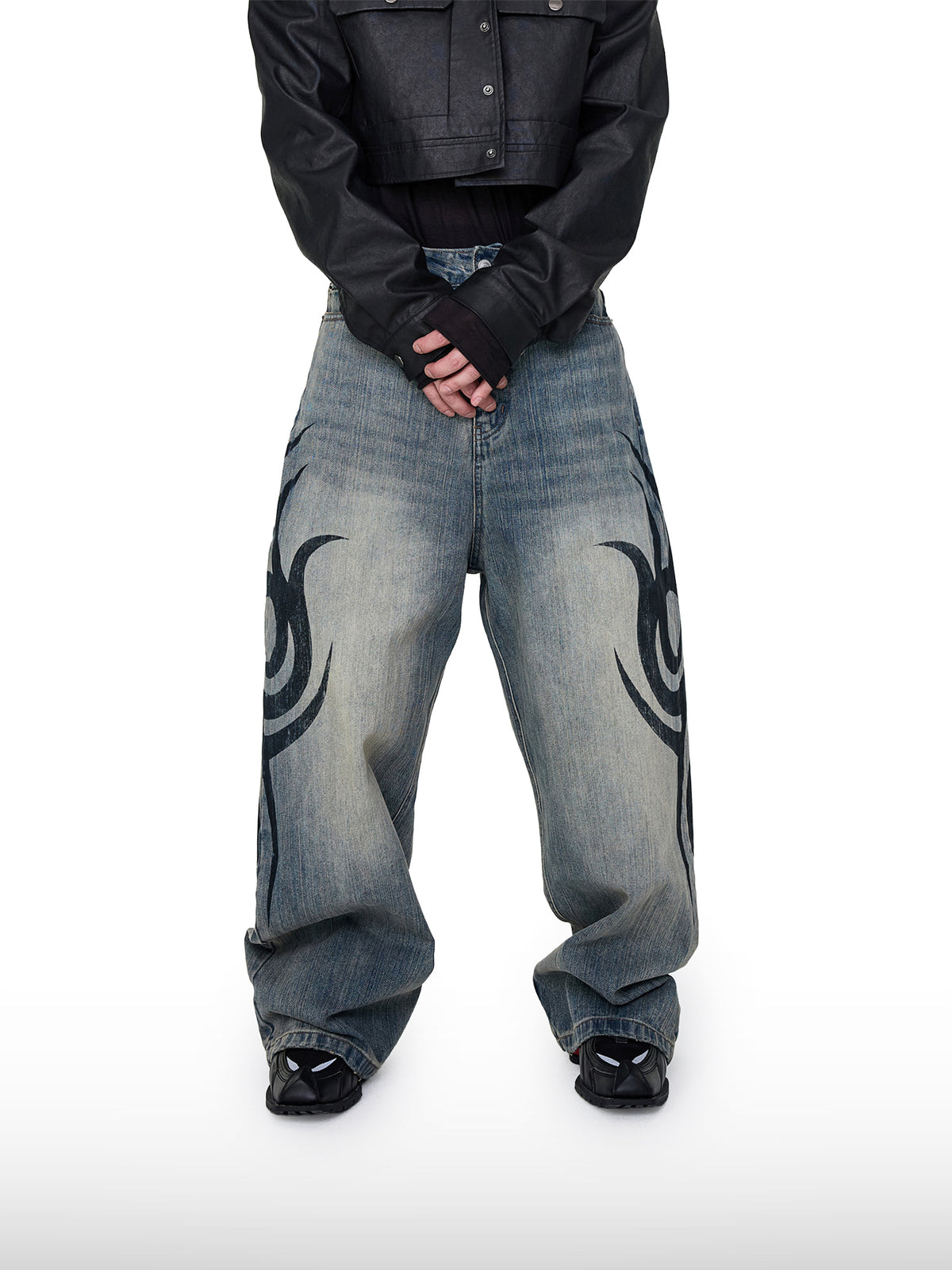 Faded Tribal Jeans