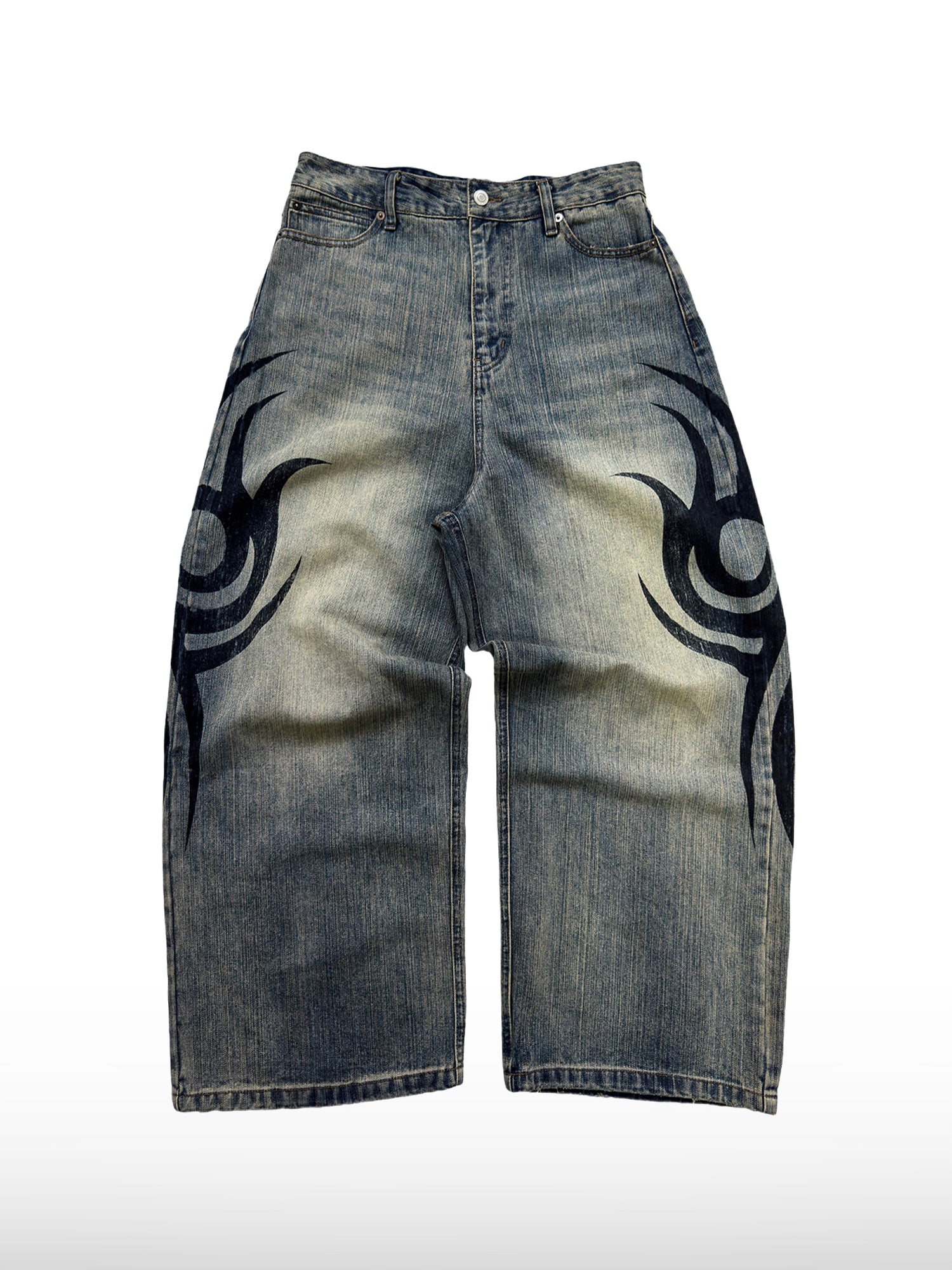 Faded Tribal Jeans