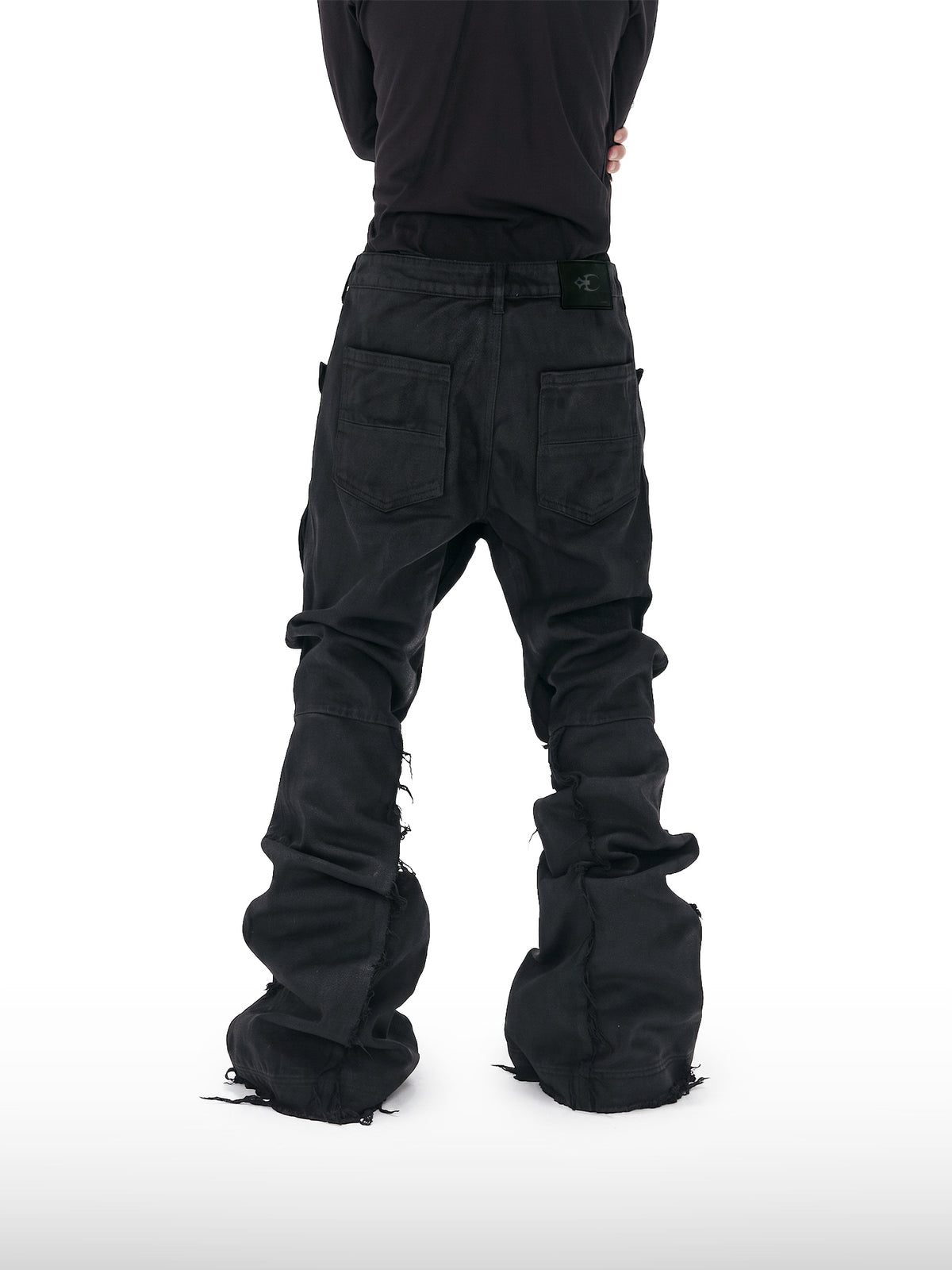 Jeans Svasati con Patta Rivestita