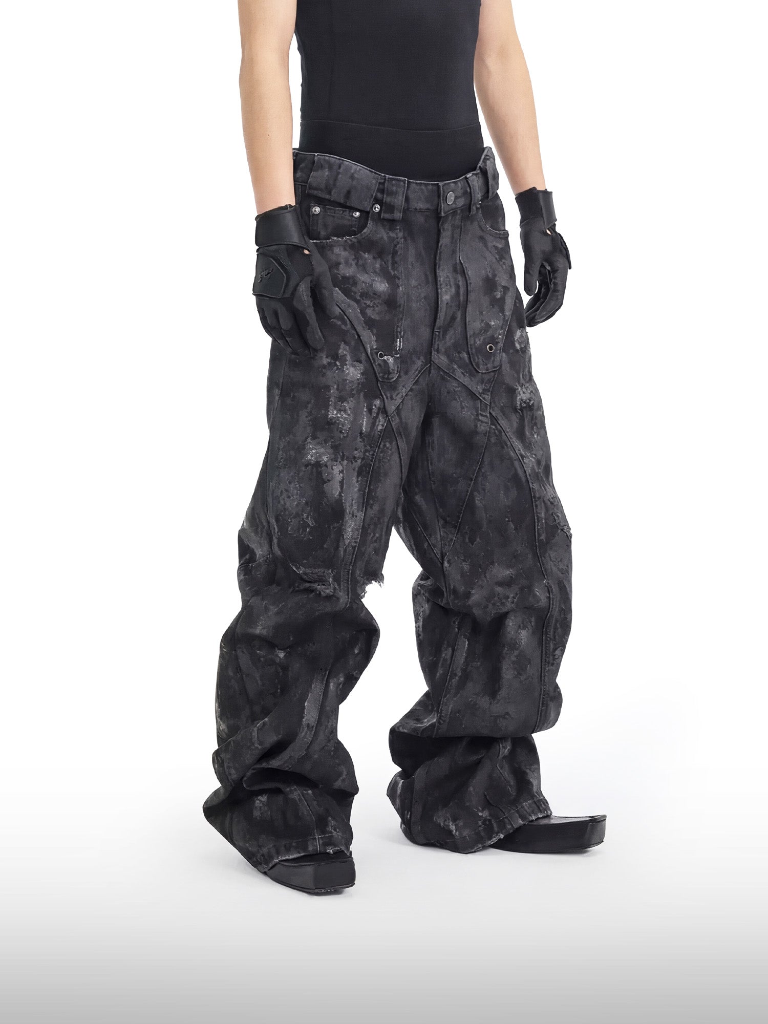 Waxed Reconstructed Jeans
