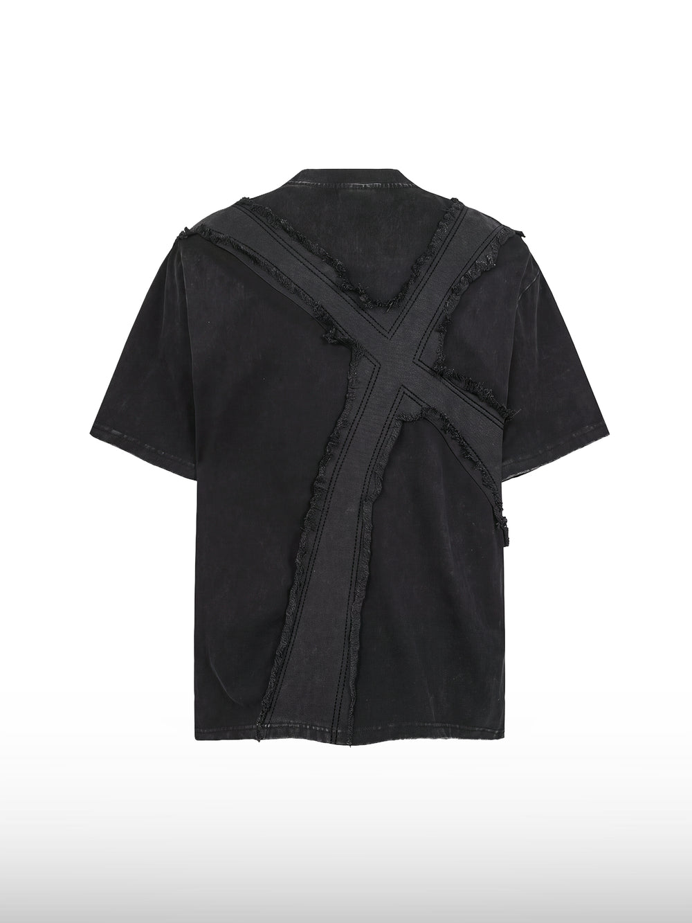 Frayed Cross Washed Tee