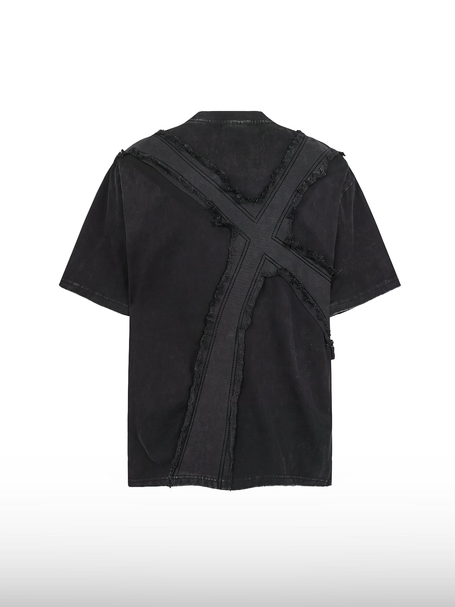T-Shirt Frayed Cross Washed